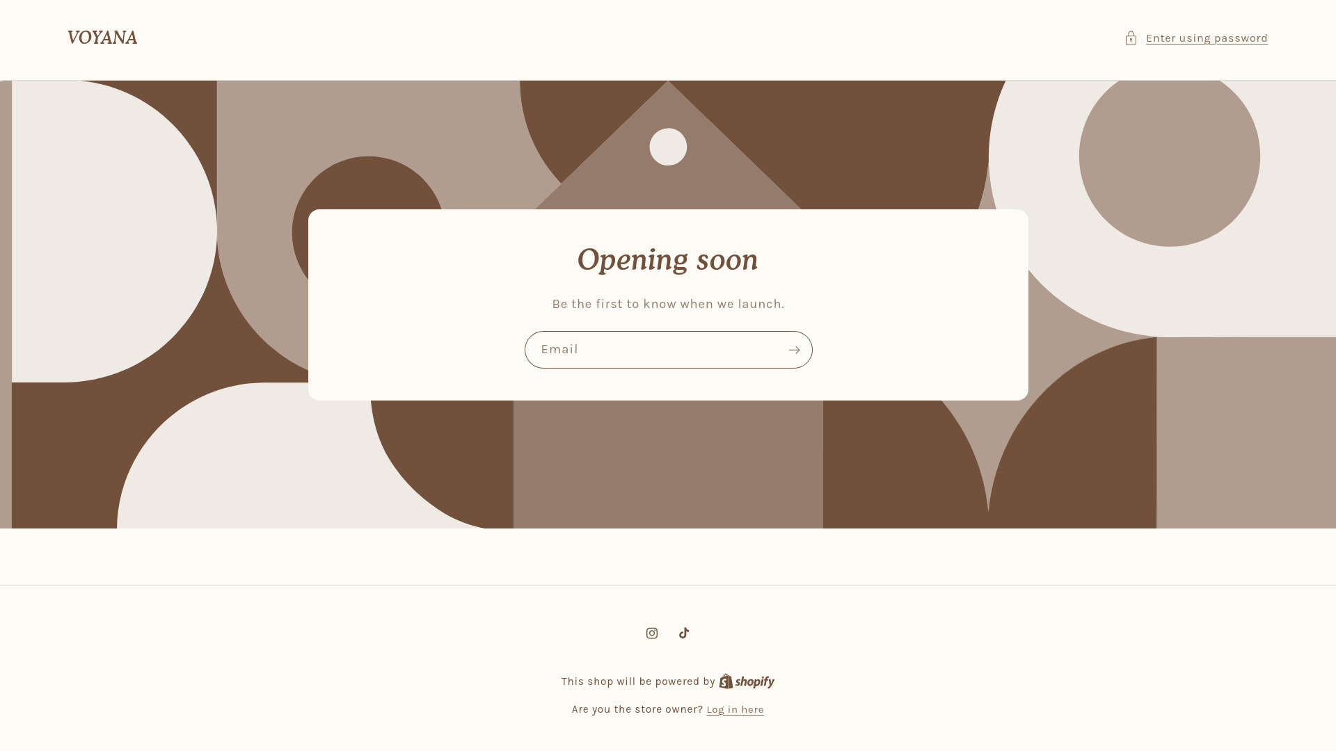 website screenshot of https://voyanajewellery.com/