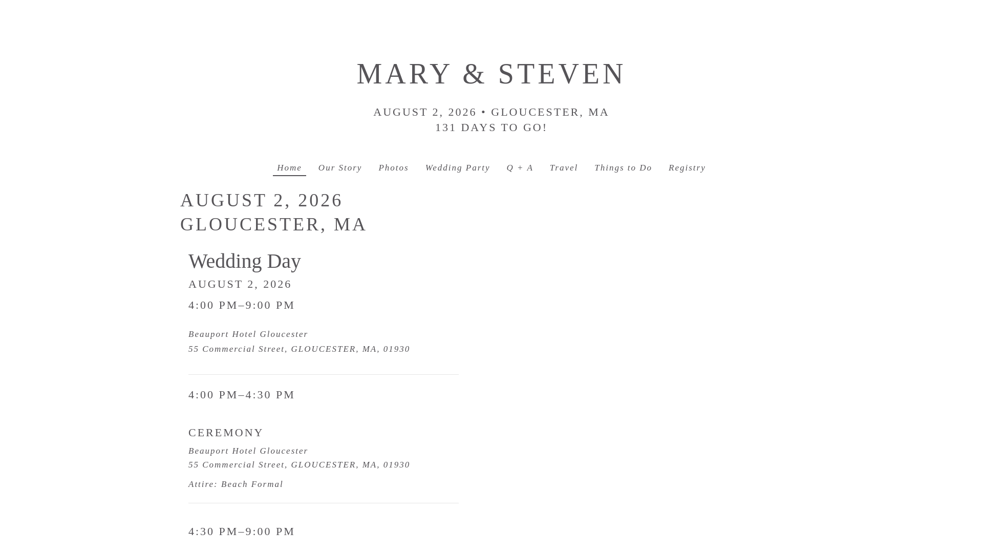 website screenshot of https://maryandsteven2026.com/