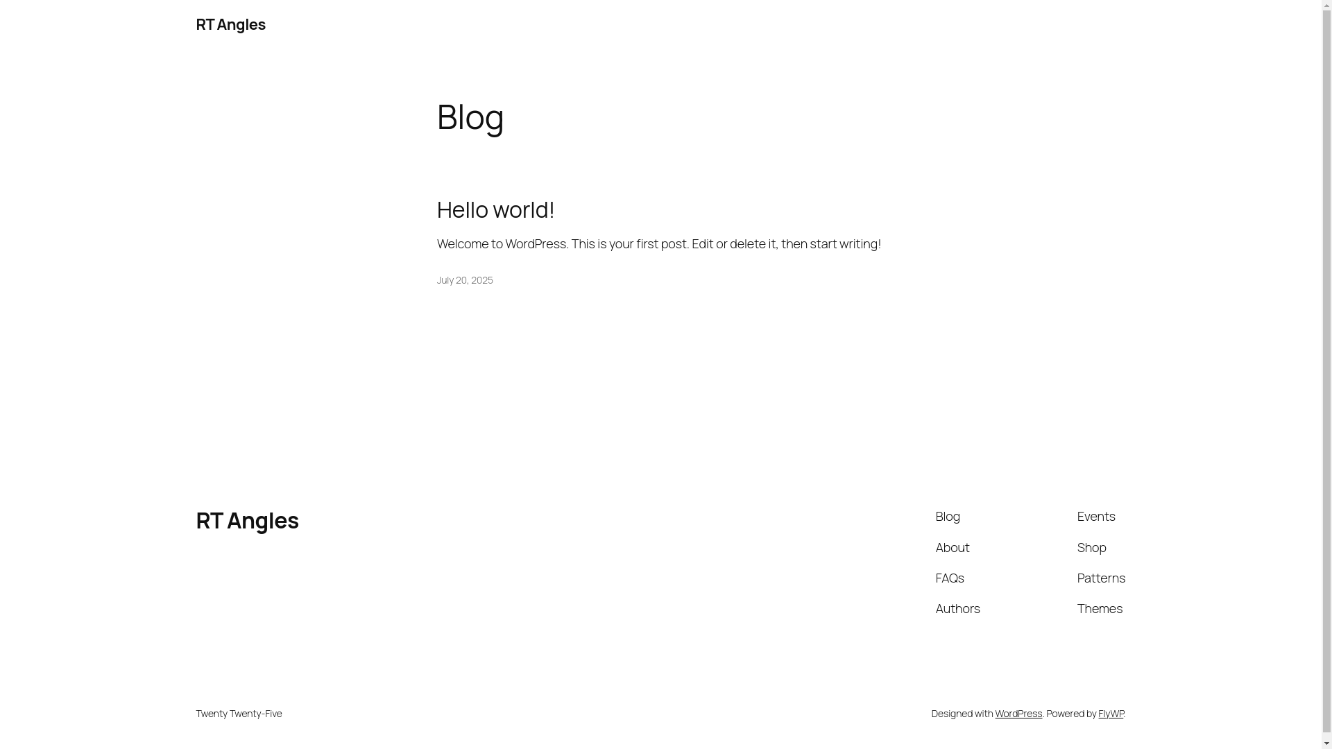 website screenshot of https://rtangels.com/