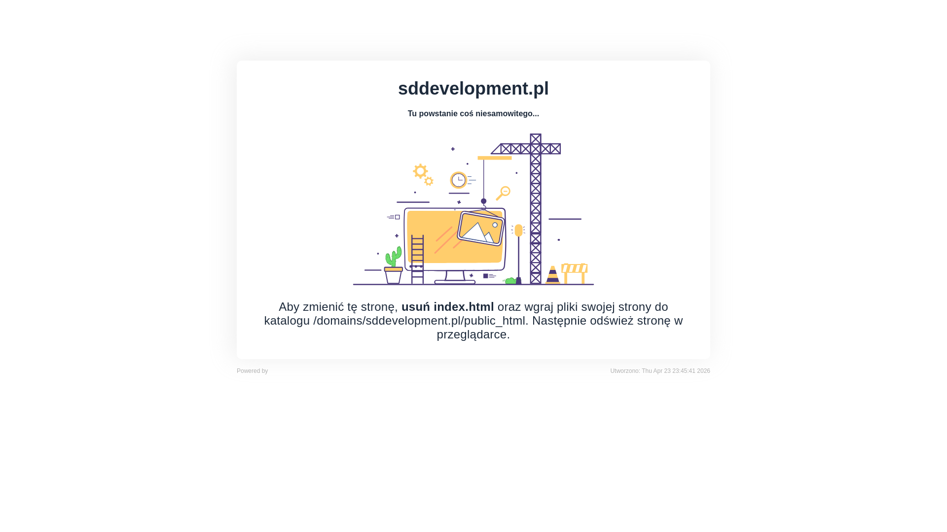 website screenshot of https://sddevelopment.pl/