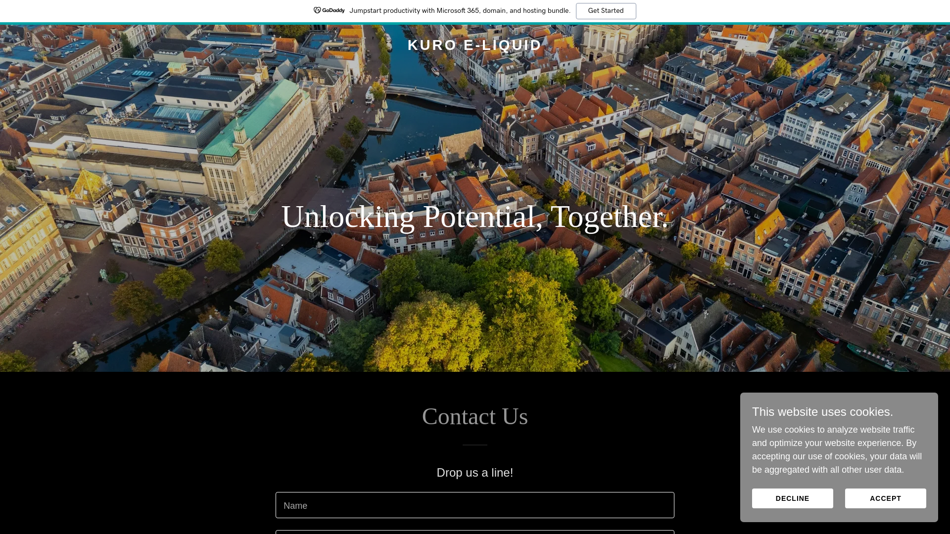 website screenshot of https://kuroeliquid.co.uk/
