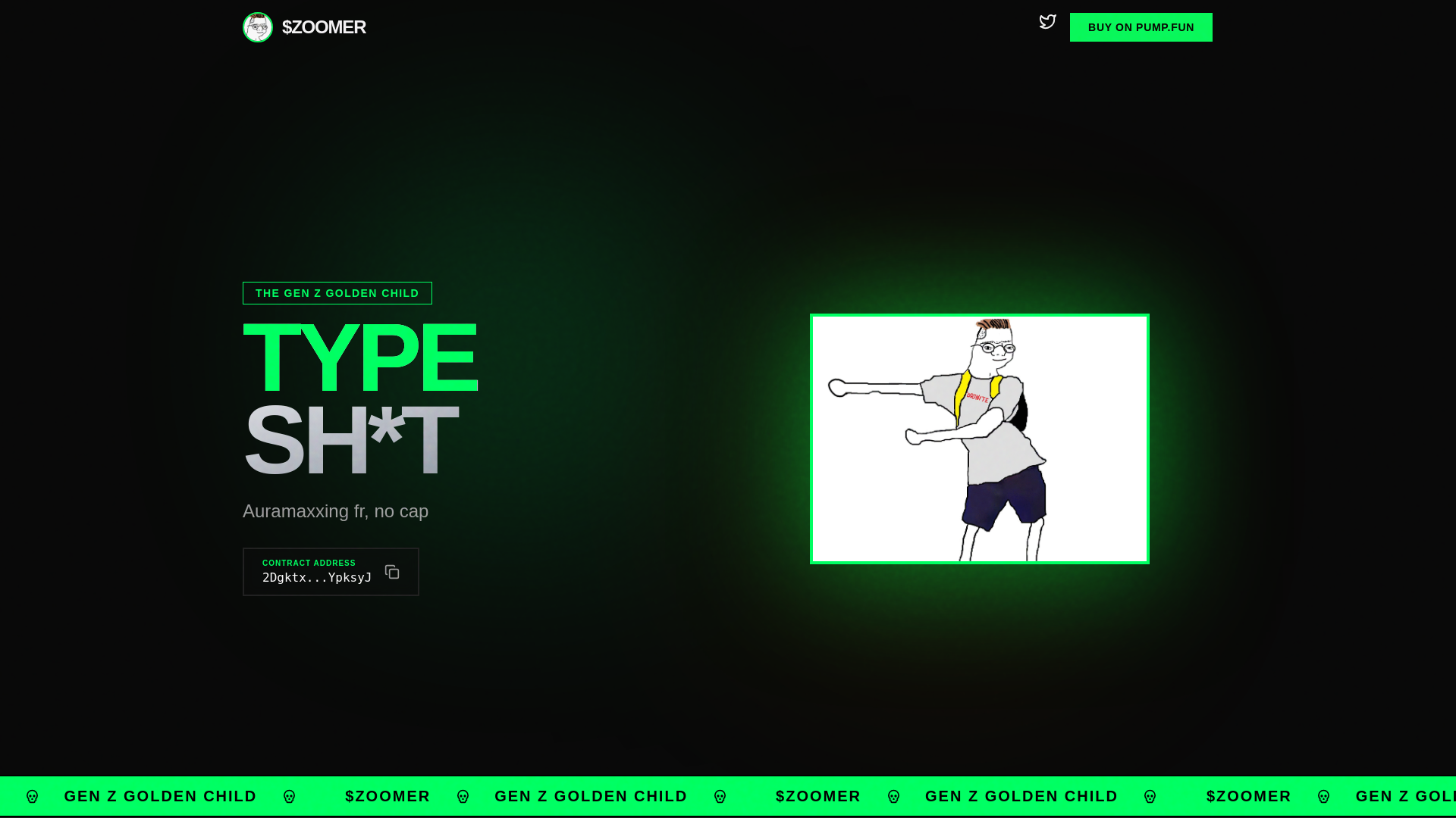 website screenshot of https://zoomernocap.com/