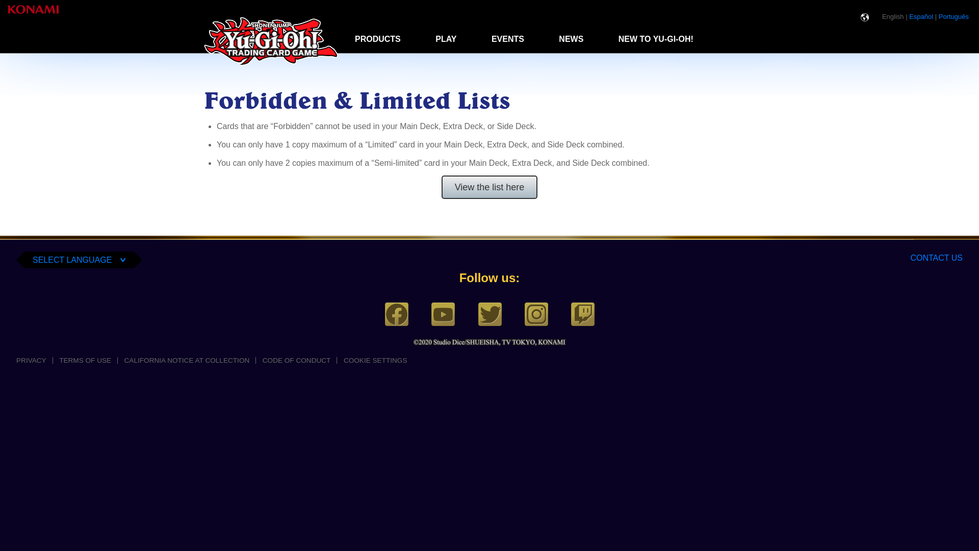 website screenshot of https://www.yugioh-card.com/en/limited/