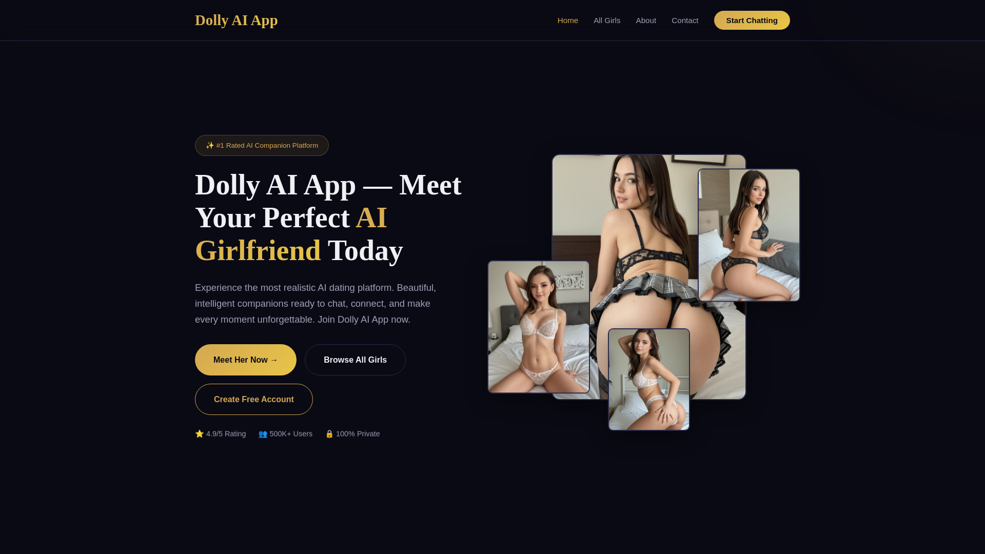 website screenshot of https://dollyai-app.com/