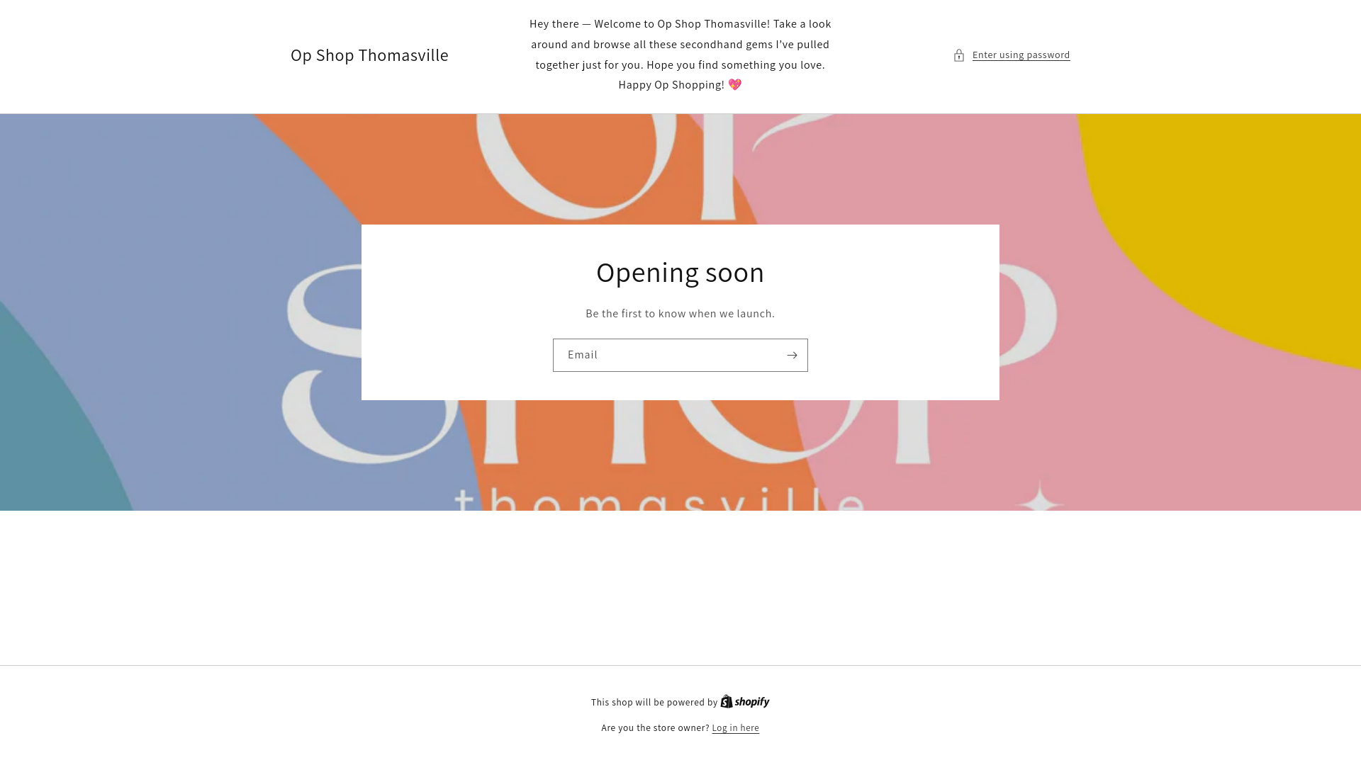 website screenshot of https://opshopthomasville.com/