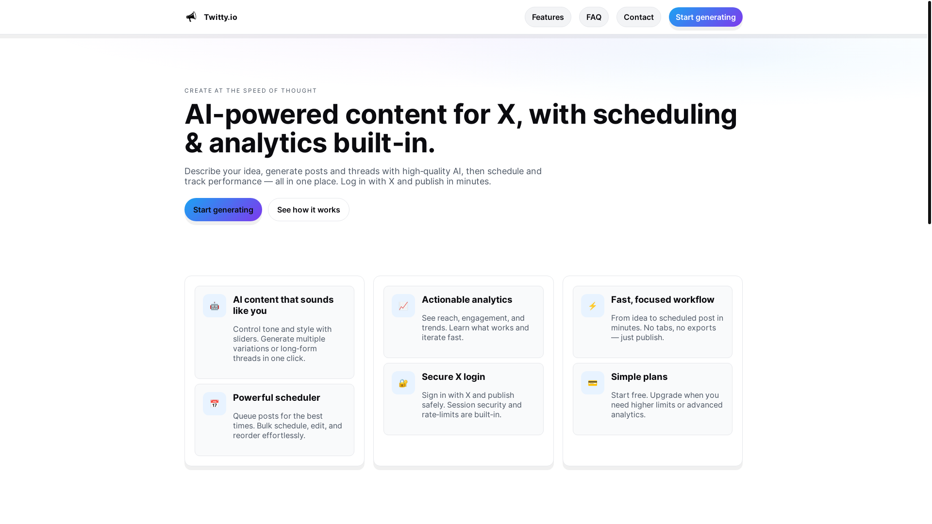 website screenshot of https://twitty-landing.pages.dev/