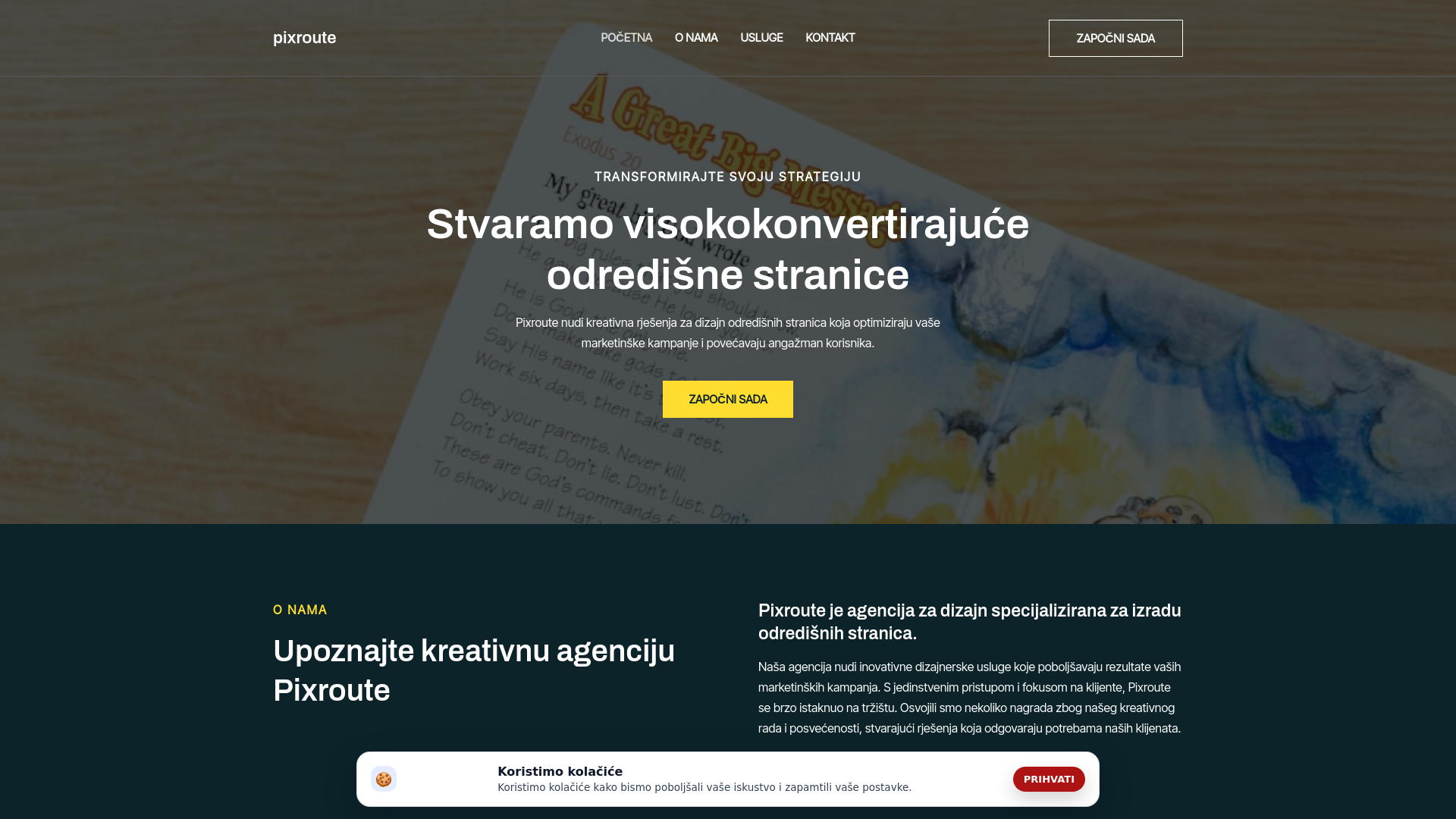 website screenshot of https://pixroute.cc/