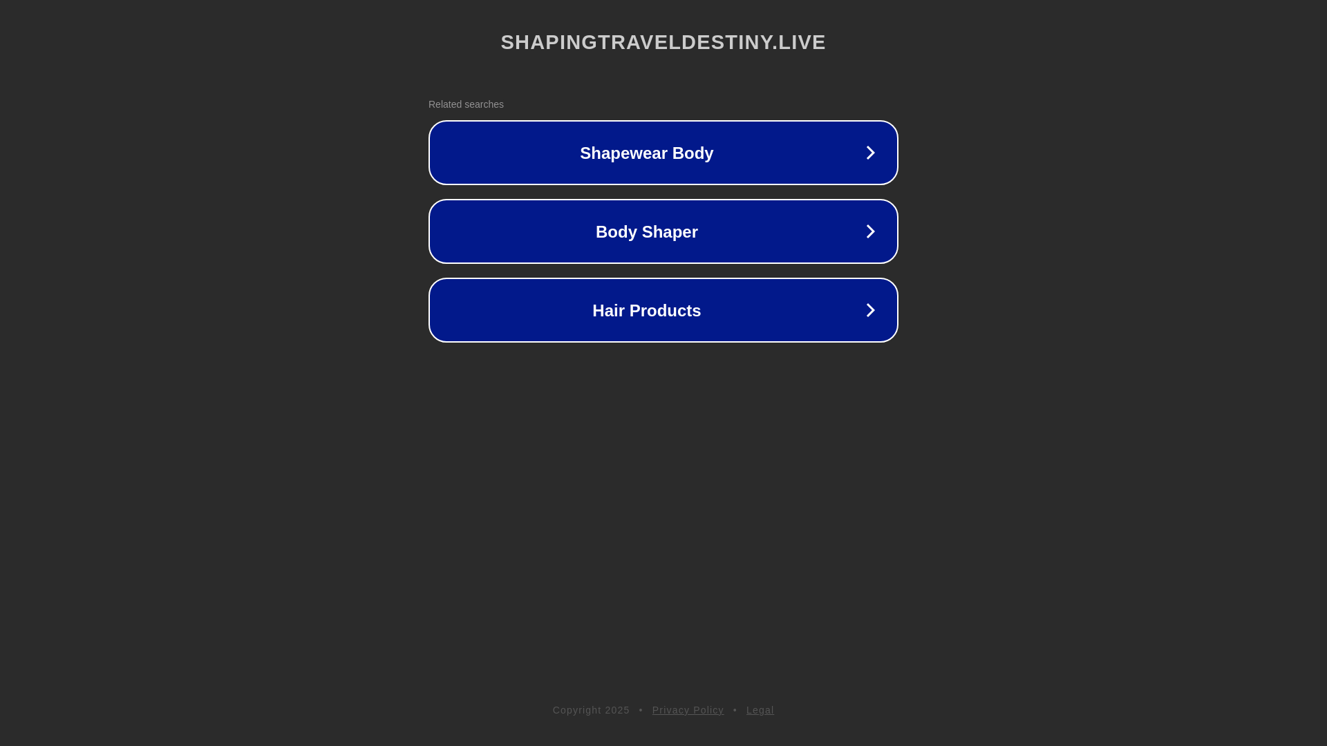 website screenshot of https://shapingtraveldestiny.live/