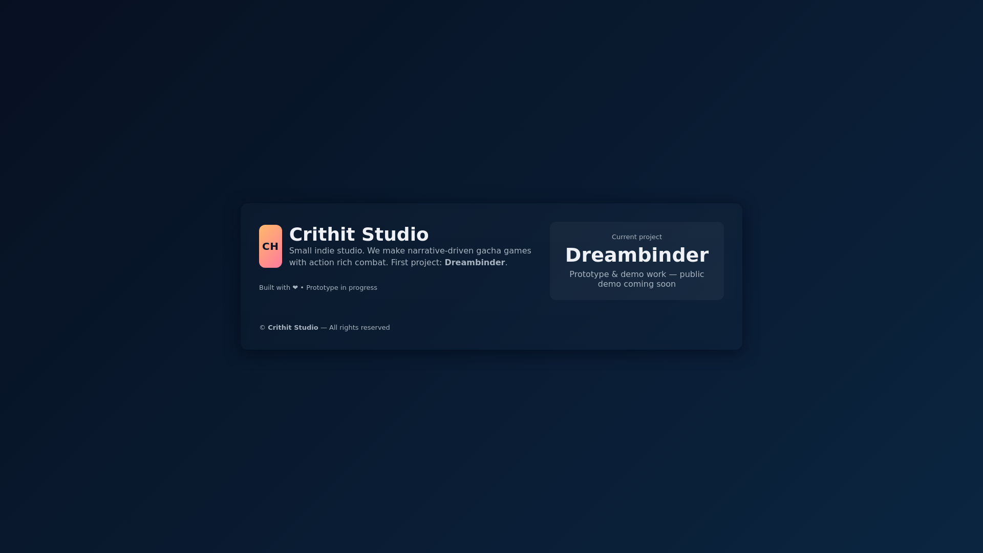website screenshot of https://crithitstudio-site.pages.dev/