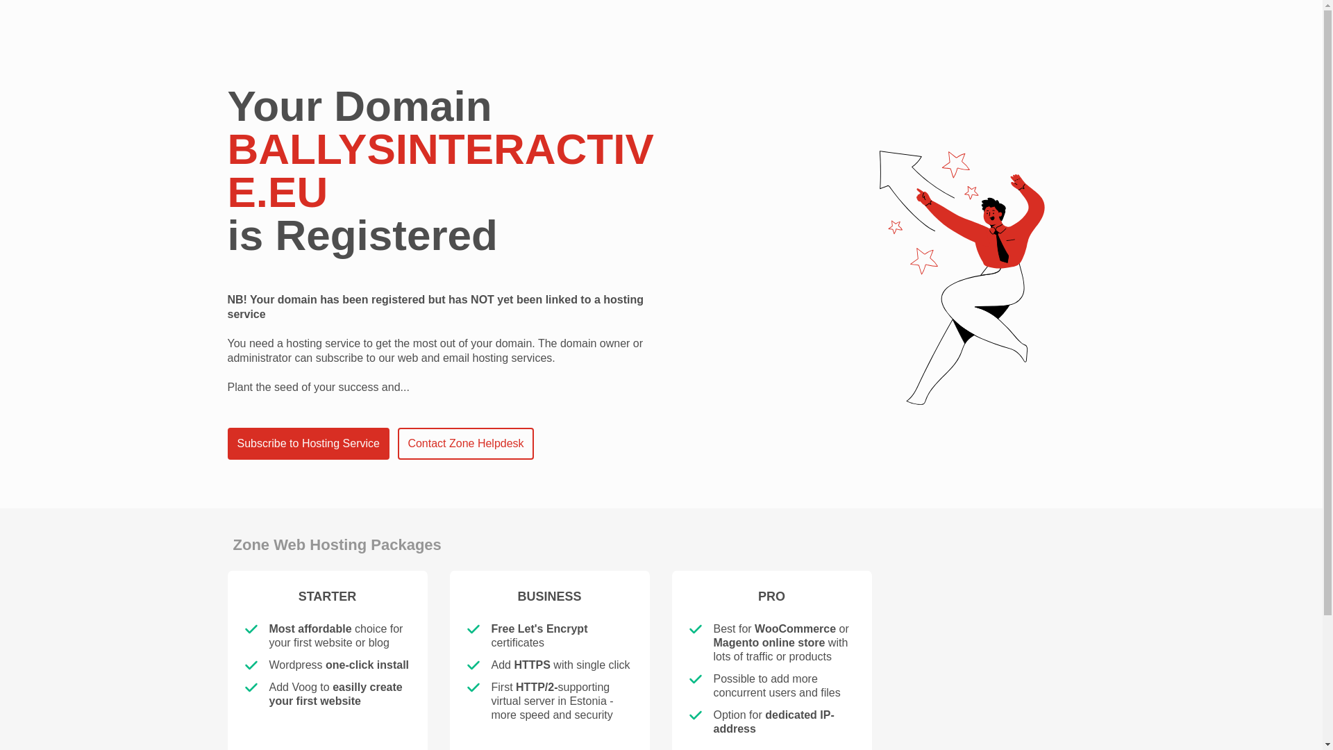 website screenshot of https://ballysinteractive.eu/