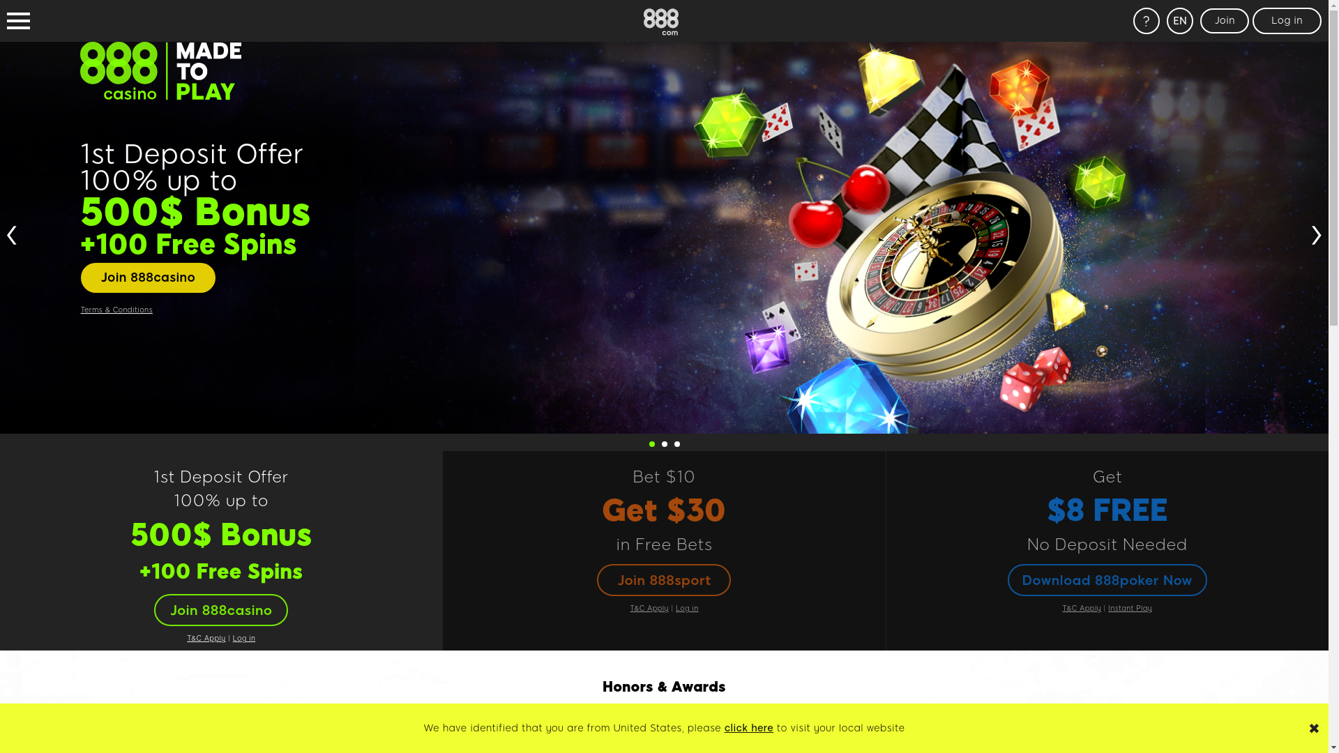 website screenshot of https://888.com/