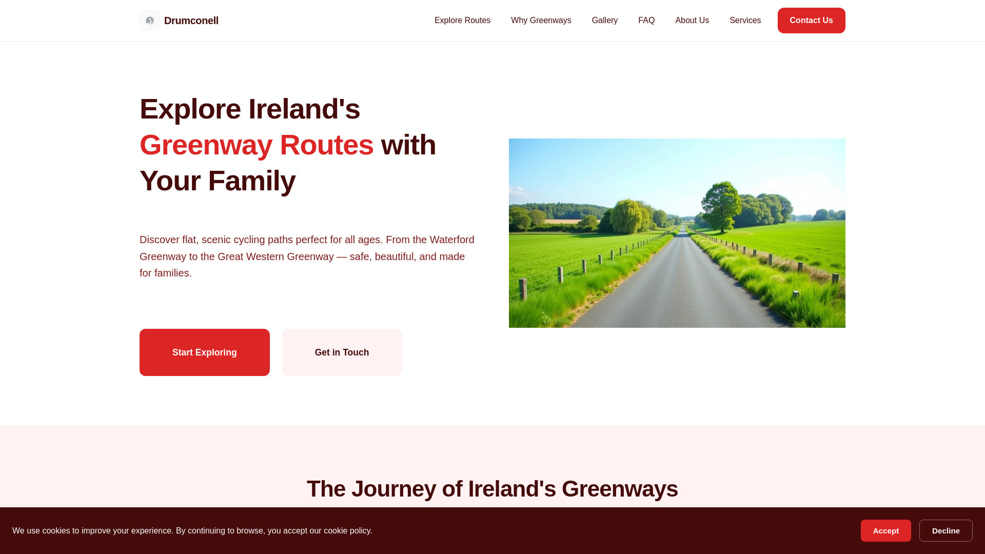website screenshot of https://drumconell.org/