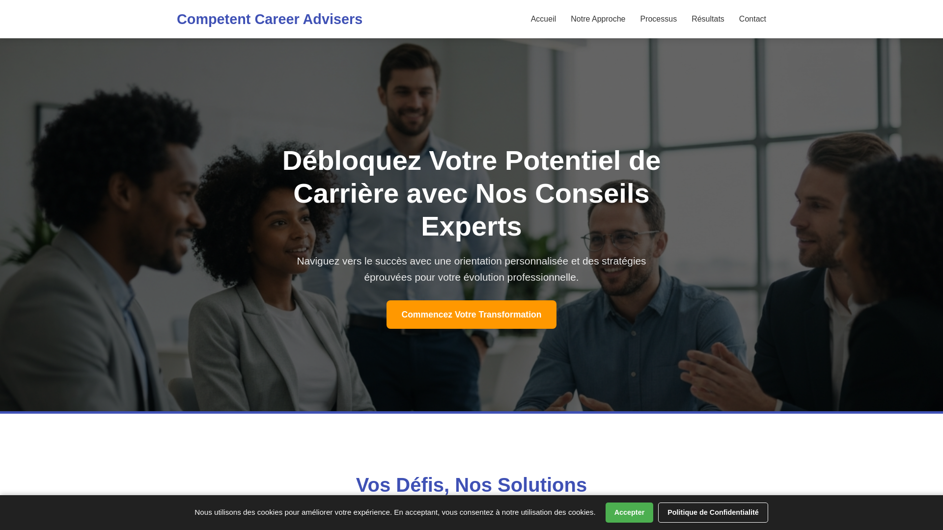 website screenshot of https://competentcareeradvisers.click/