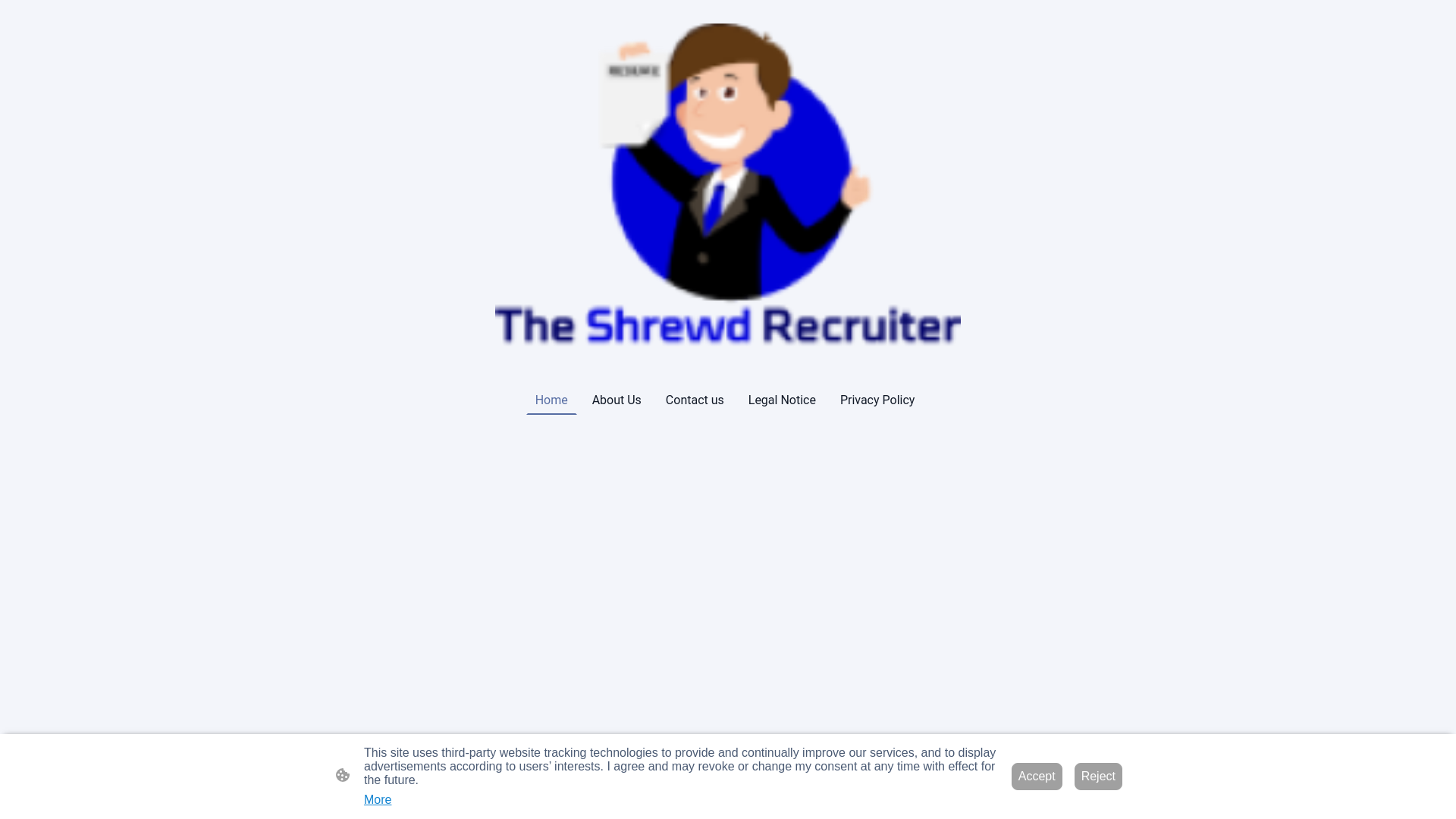 website screenshot of https://shrewdrecruiter.net/
