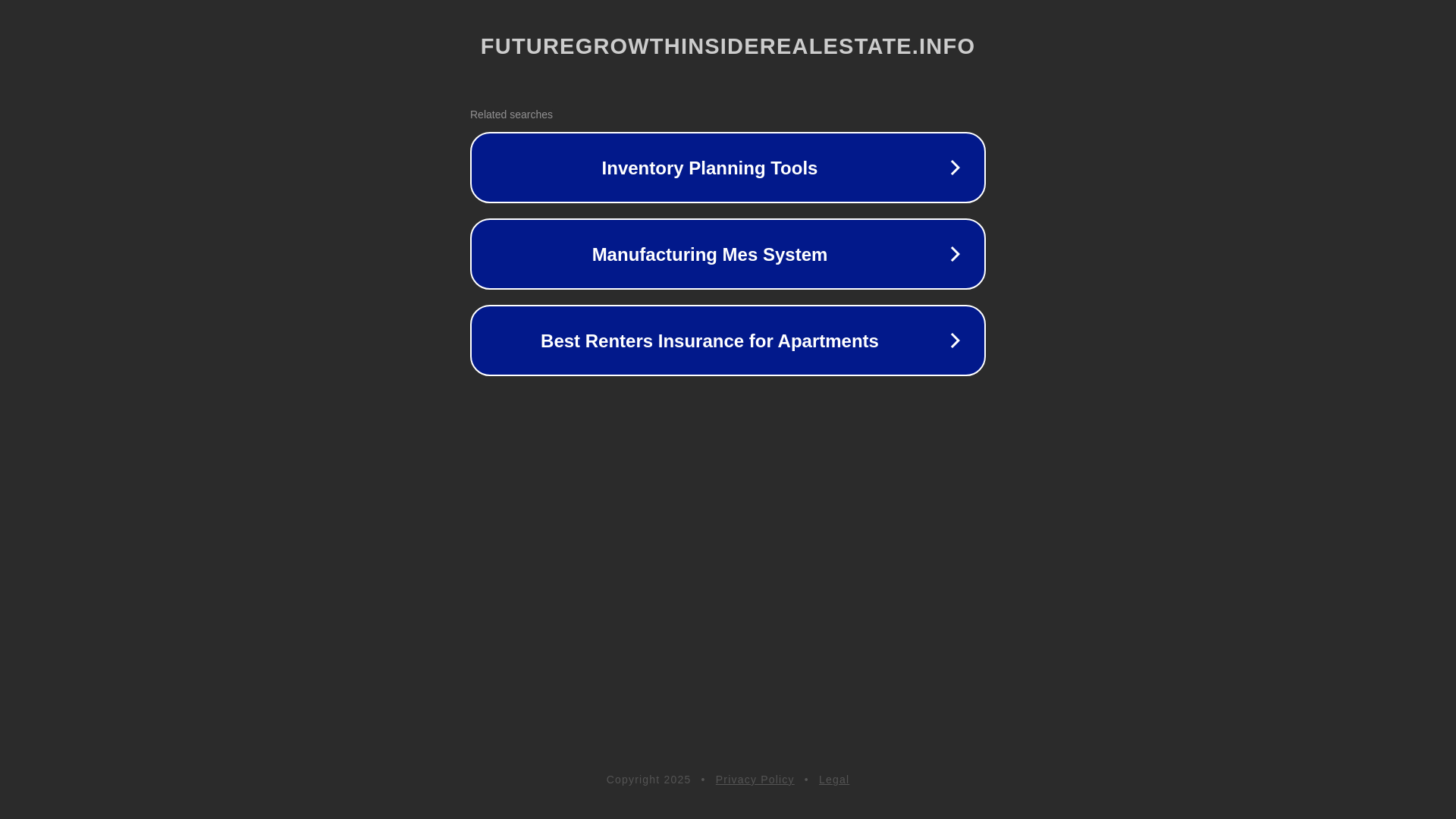 website screenshot of https://futuregrowthinsiderealestate.info/