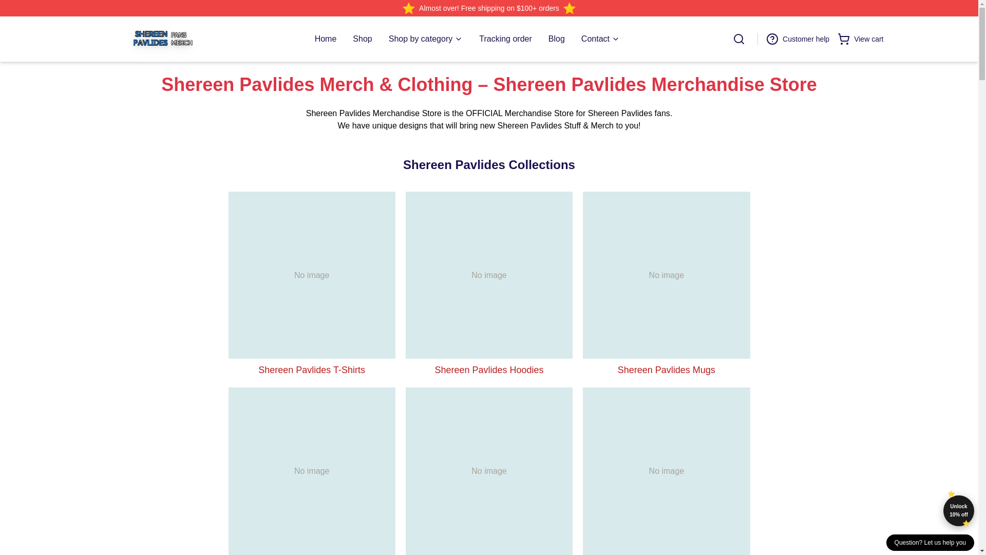 website screenshot of https://shereenpavlides.shop/