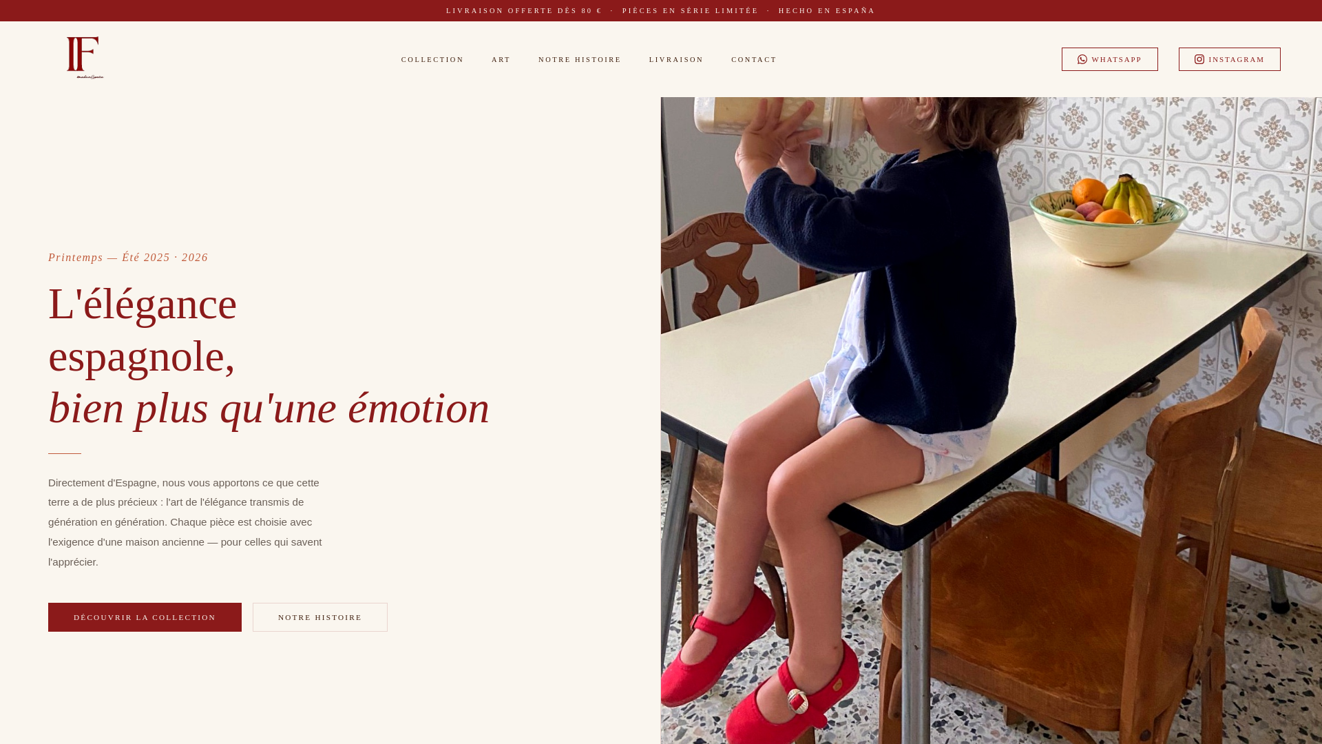 website screenshot of https://infanta.pages.dev/