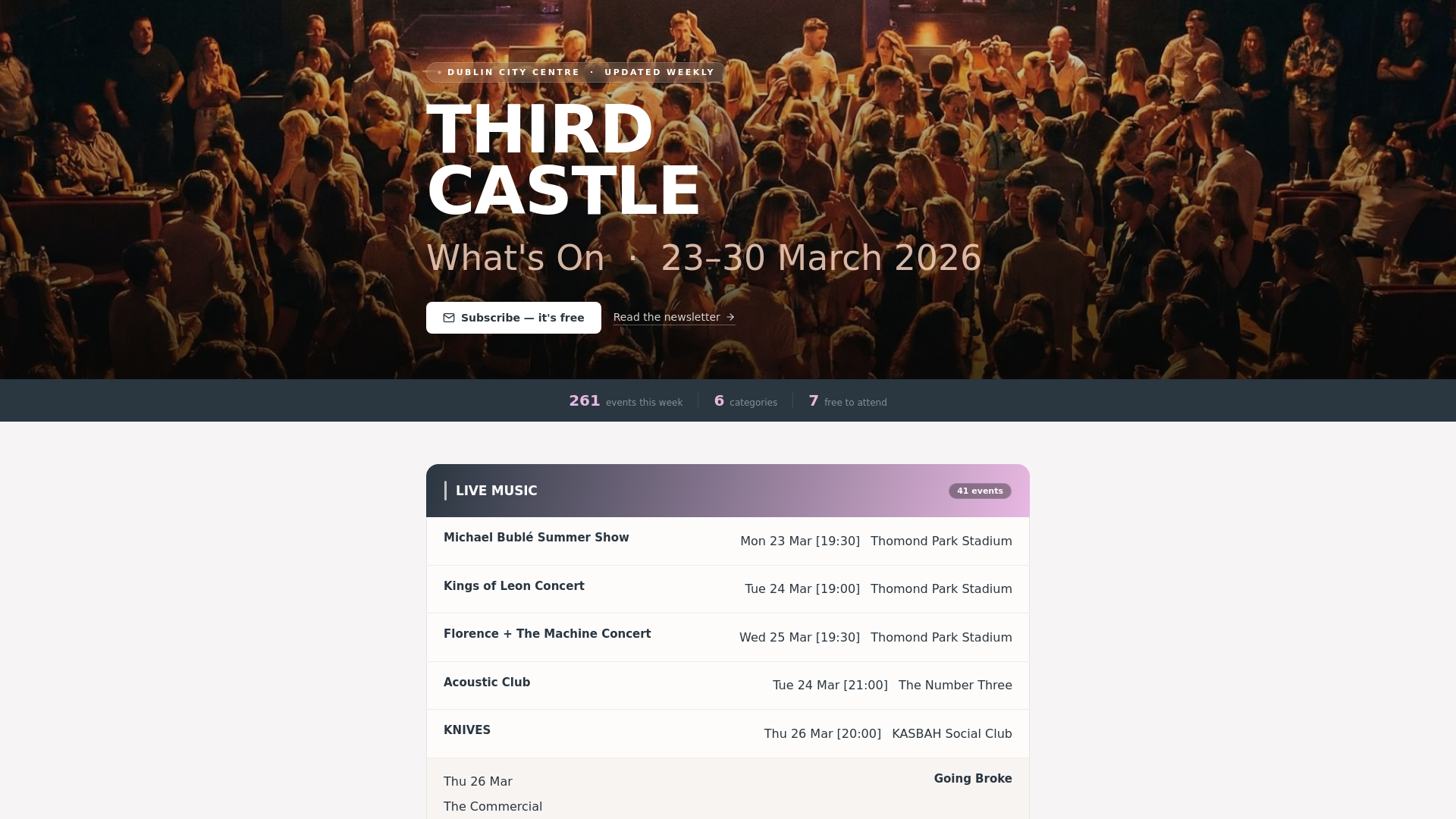 website screenshot of https://third-castle-events.pages.dev/