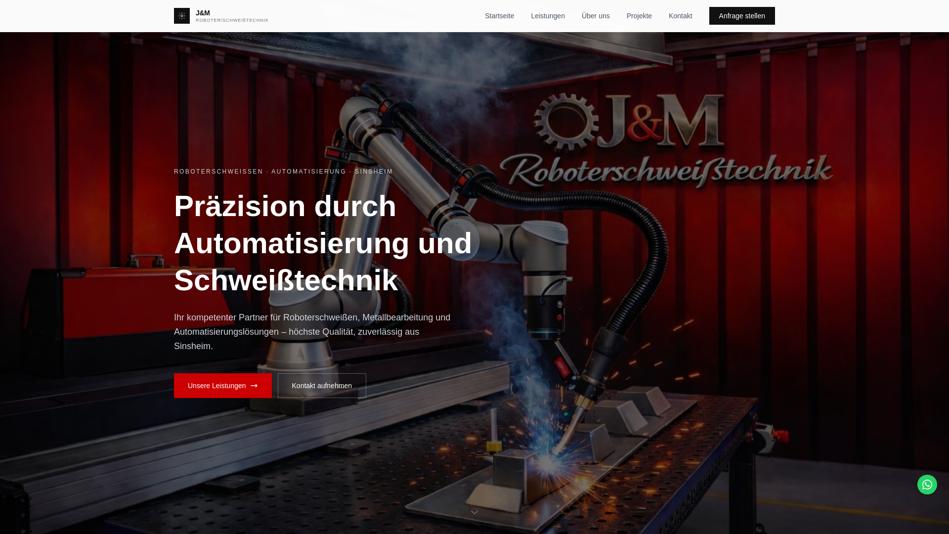 website screenshot of https://jmroboterschweisstechnik.de