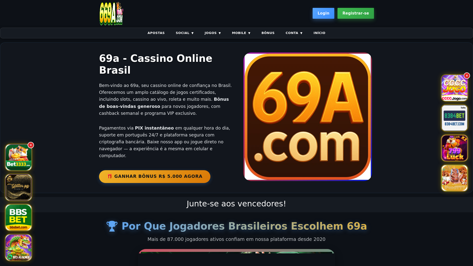 website screenshot of https://69arabbit.com.br/