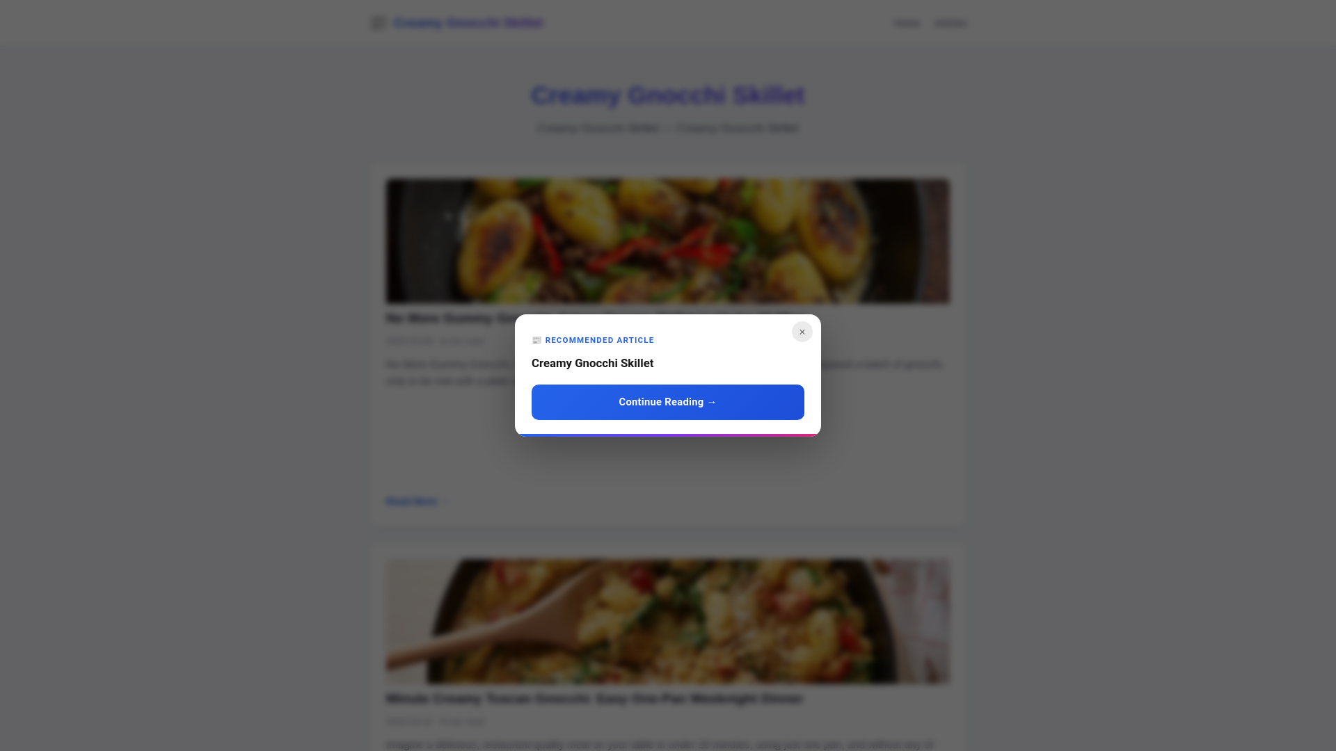 website screenshot of https://creamy-gnocchi-skillet.pages.dev/