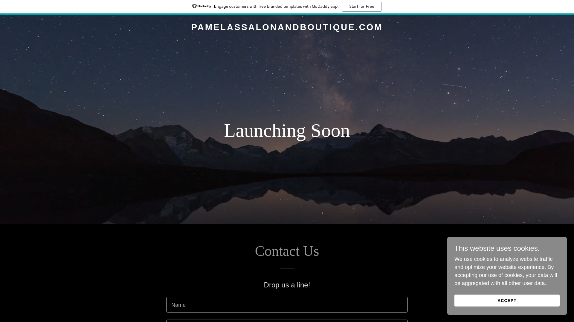 website screenshot of https://pamelassalonandboutique.com/