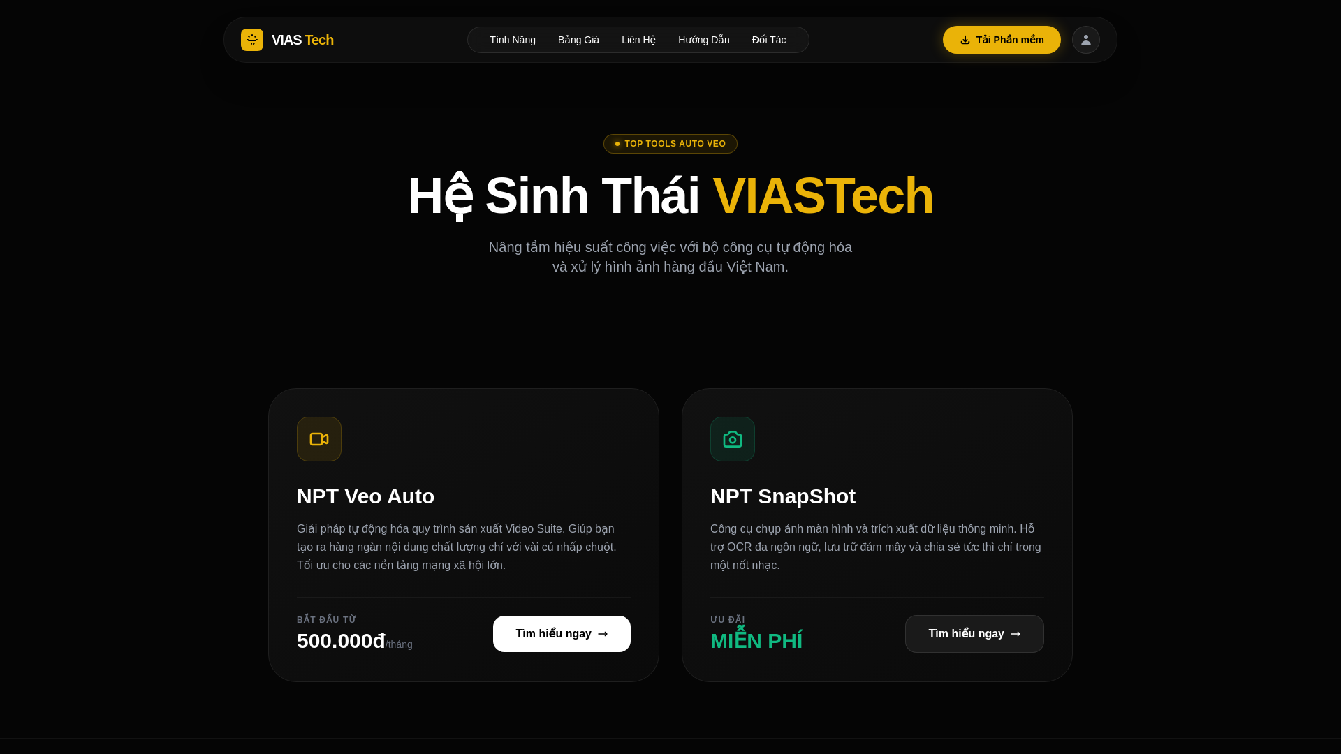 website screenshot of https://viastech.space