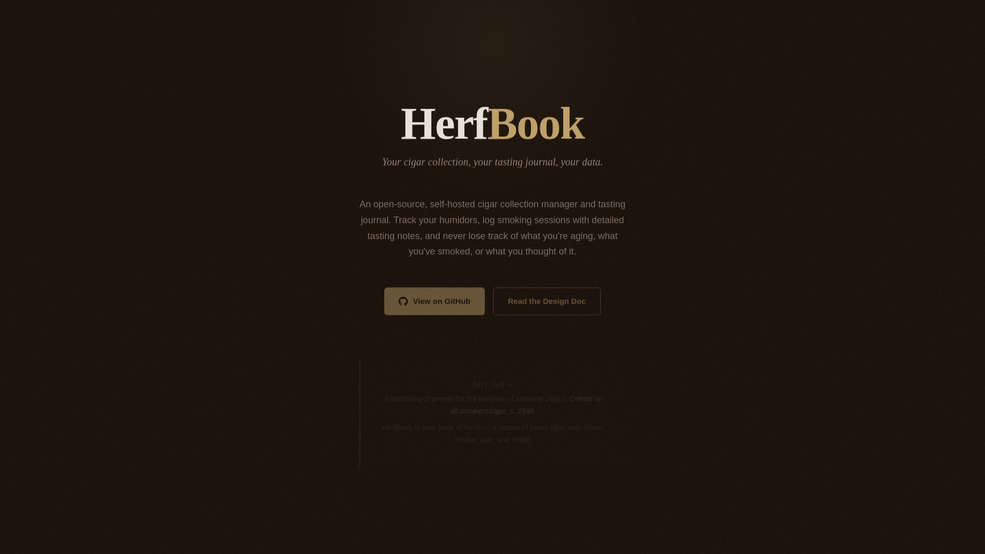 website screenshot of https://herfbook.com/