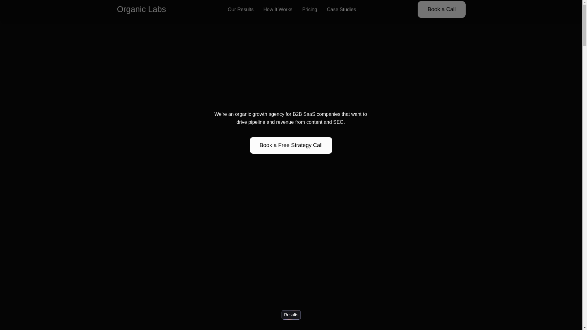 website screenshot of https://organiclabsservices.com/