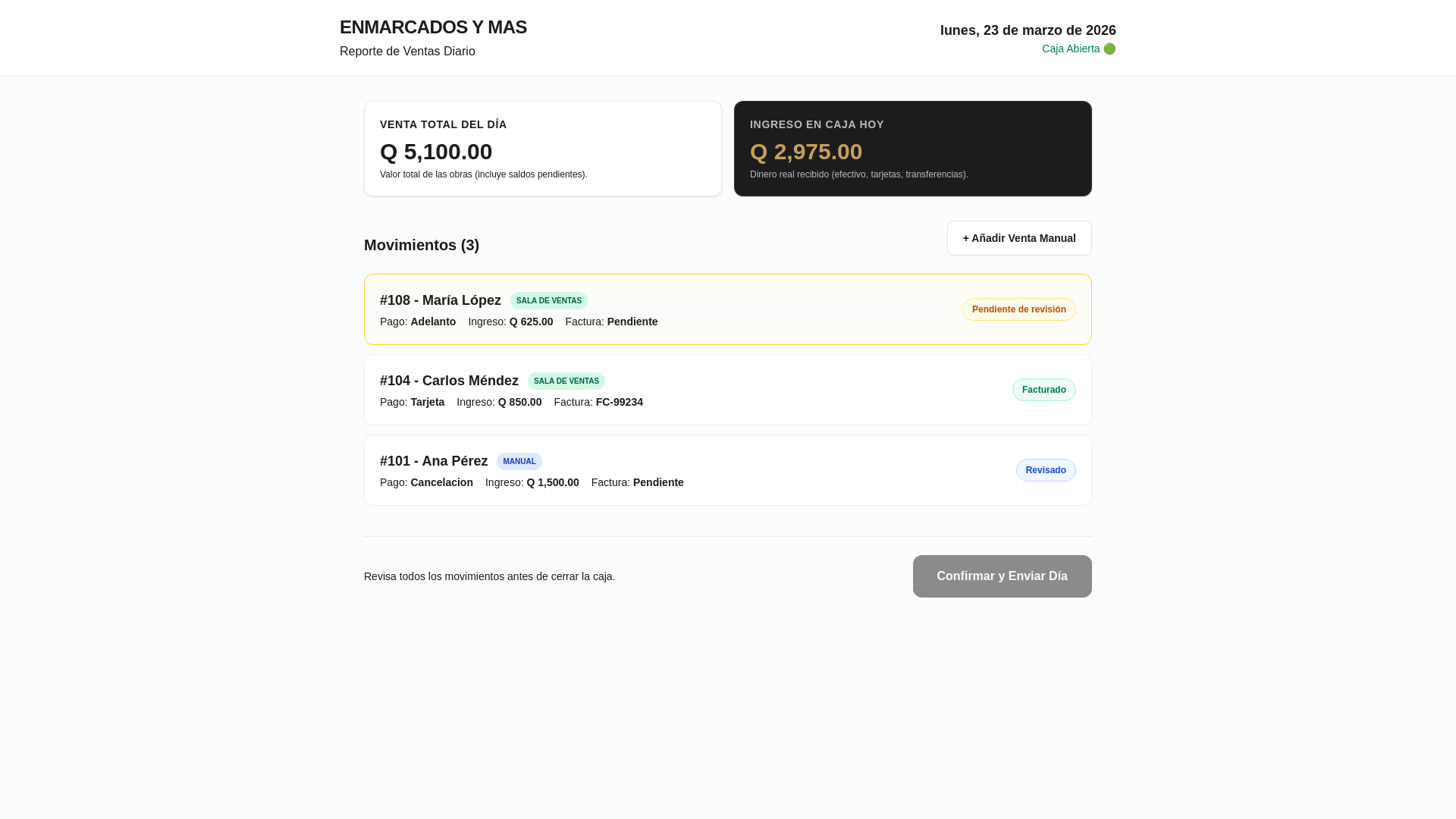 website screenshot of https://reportes-enmarcados.pages.dev/