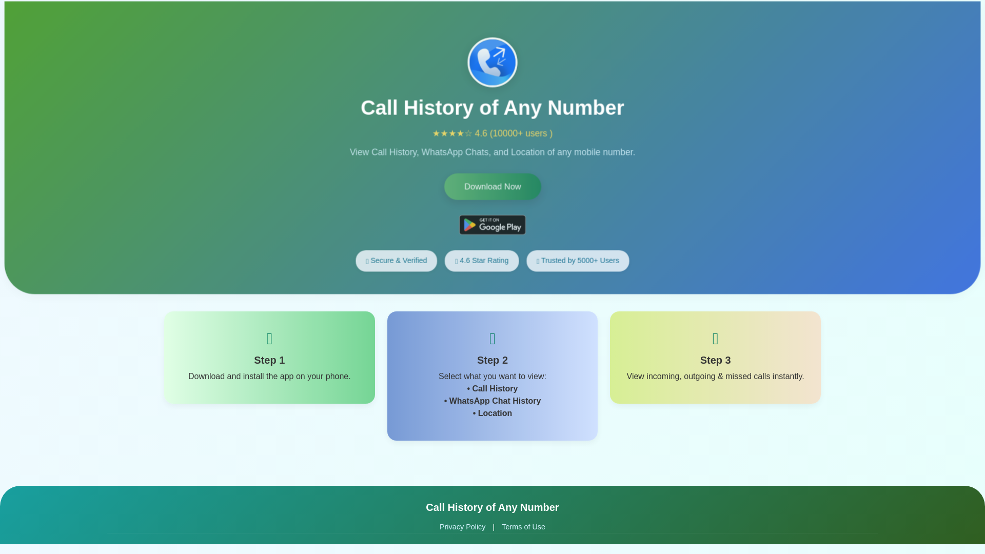 website screenshot of https://callchatlocationhistory.pages.dev/