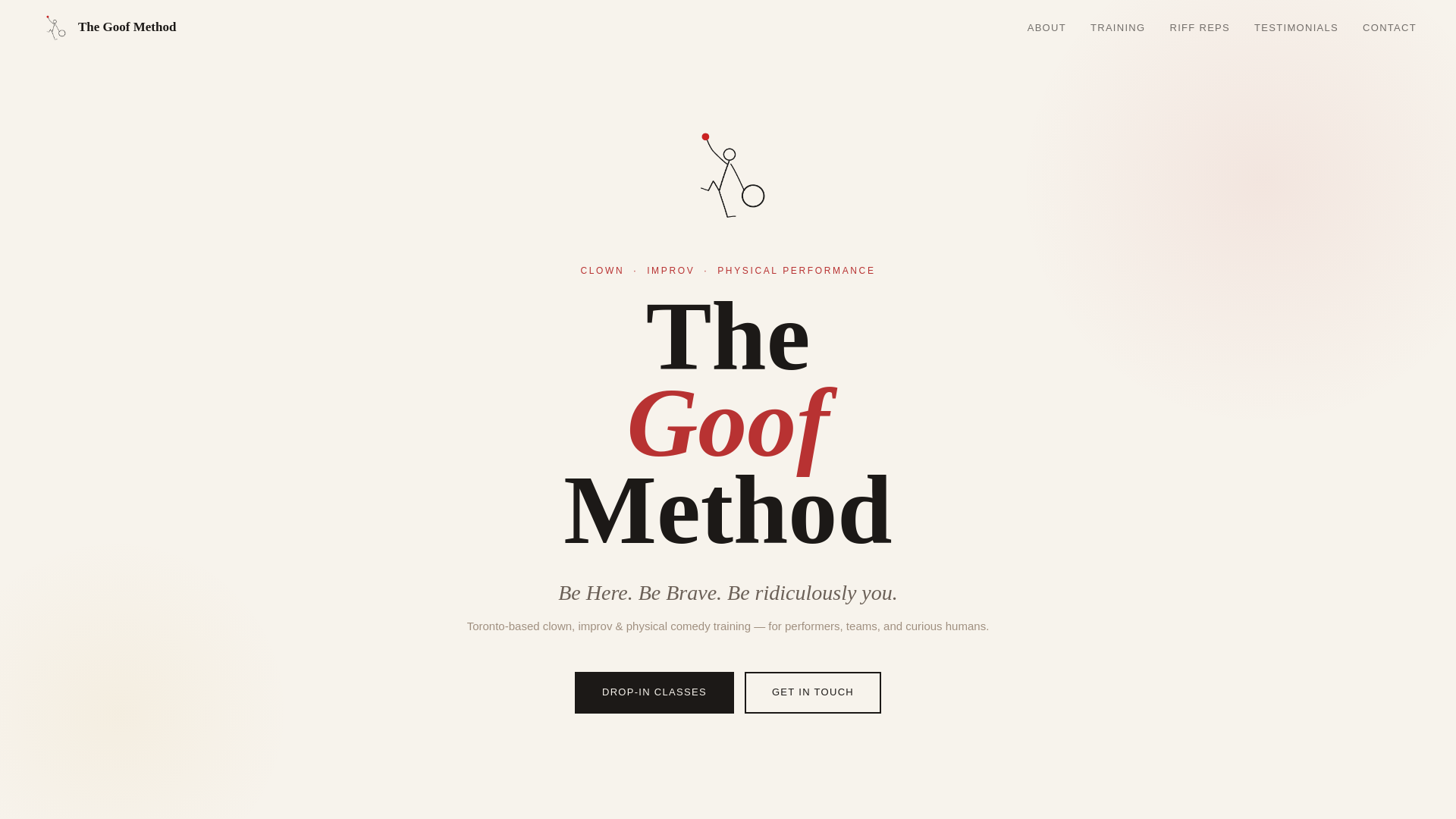 website screenshot of https://thegoofmethod.com