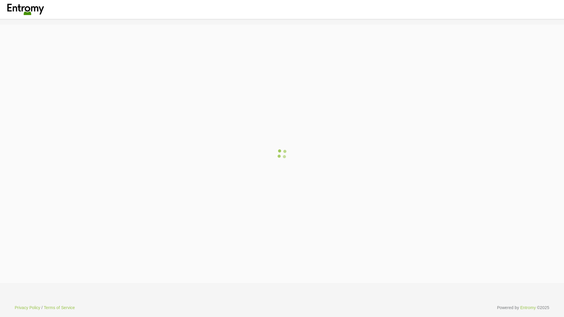 website screenshot of https://survey.entromy.com/survey?token=bZ7HV38120unw0327878&locale=en