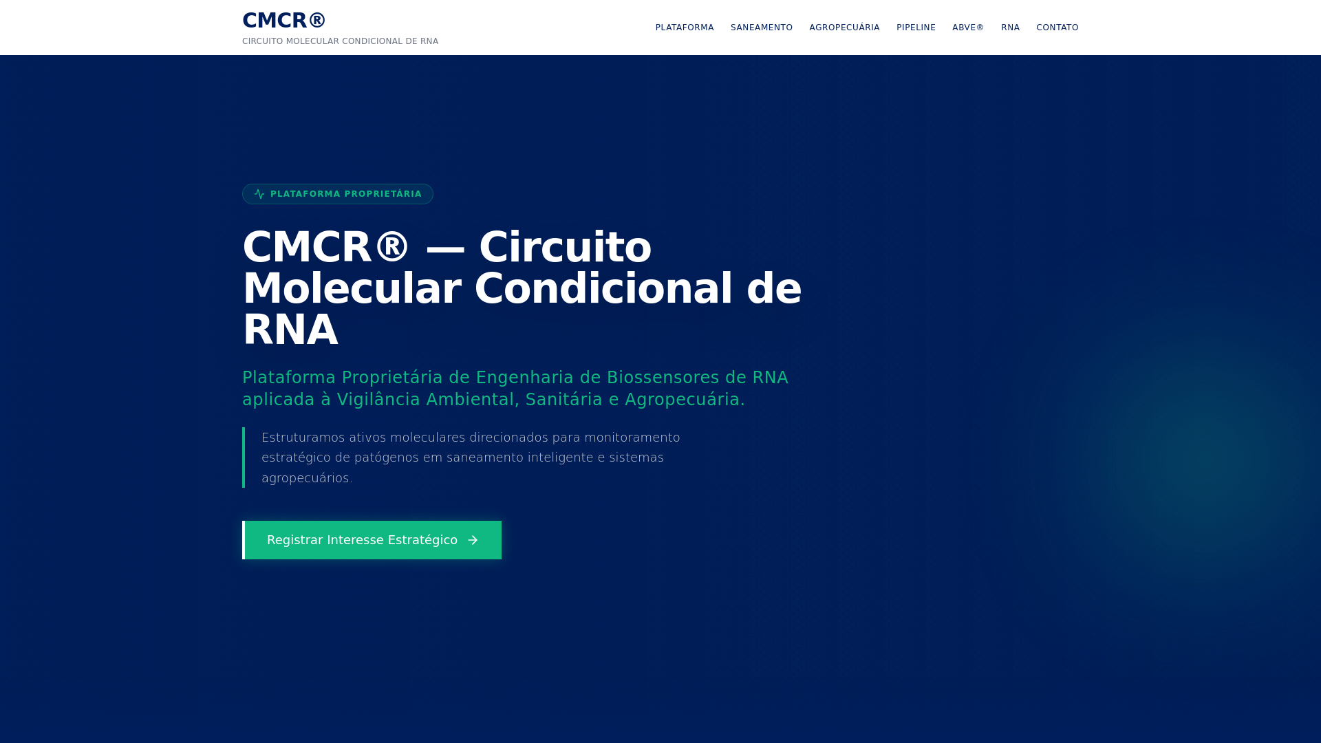 website screenshot of https://cmcrcore.com.br/