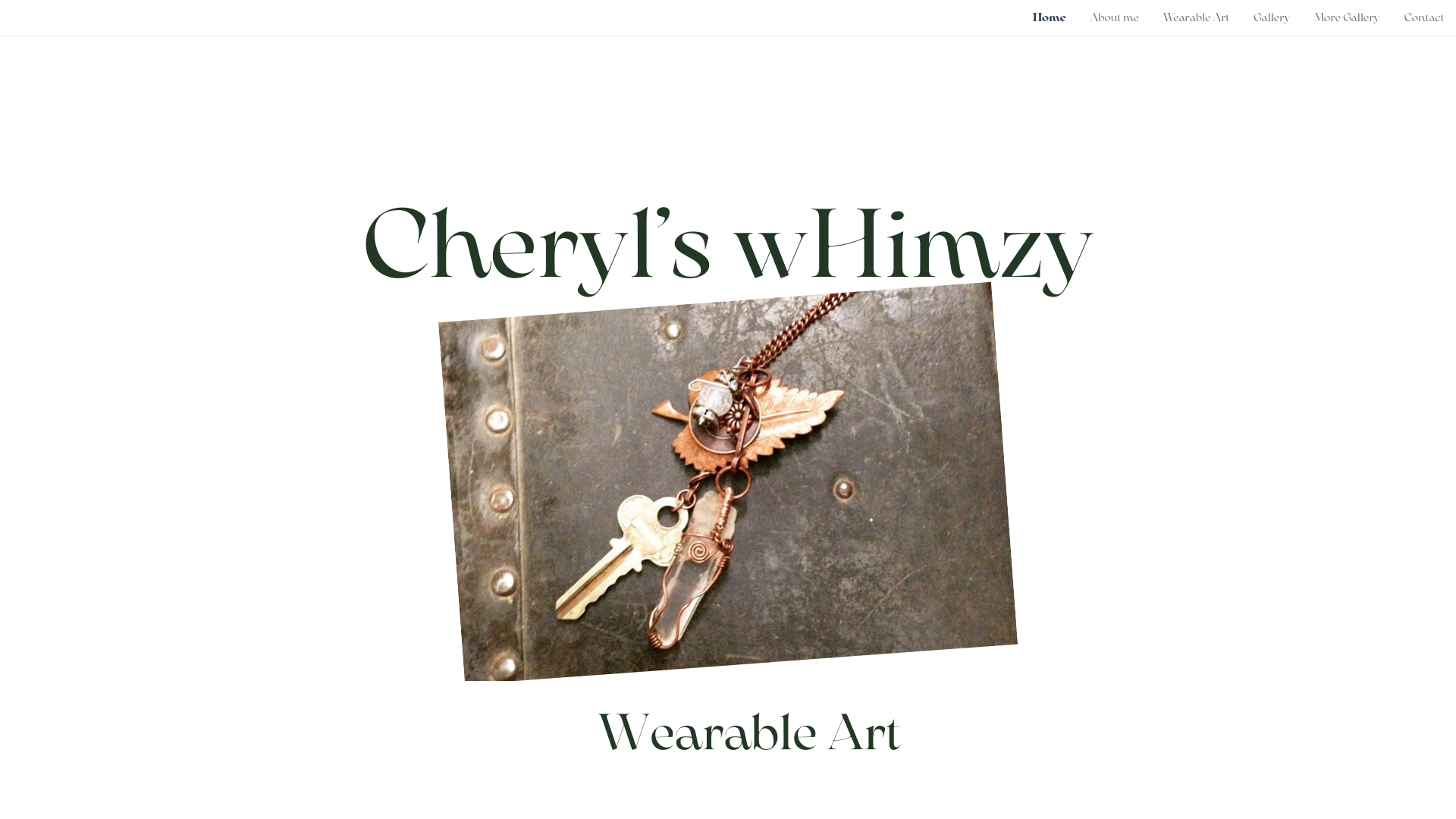website screenshot of https://cherylswhimzy.net/