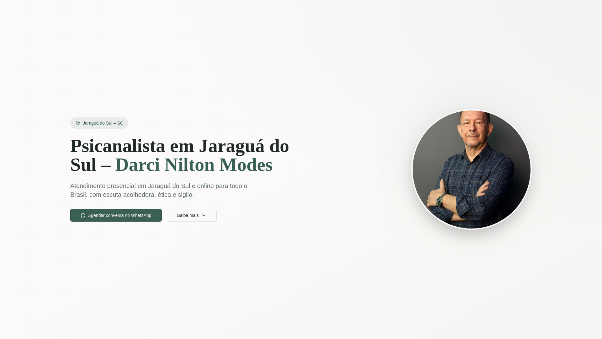 website screenshot of https://psicanalistadarci.com/