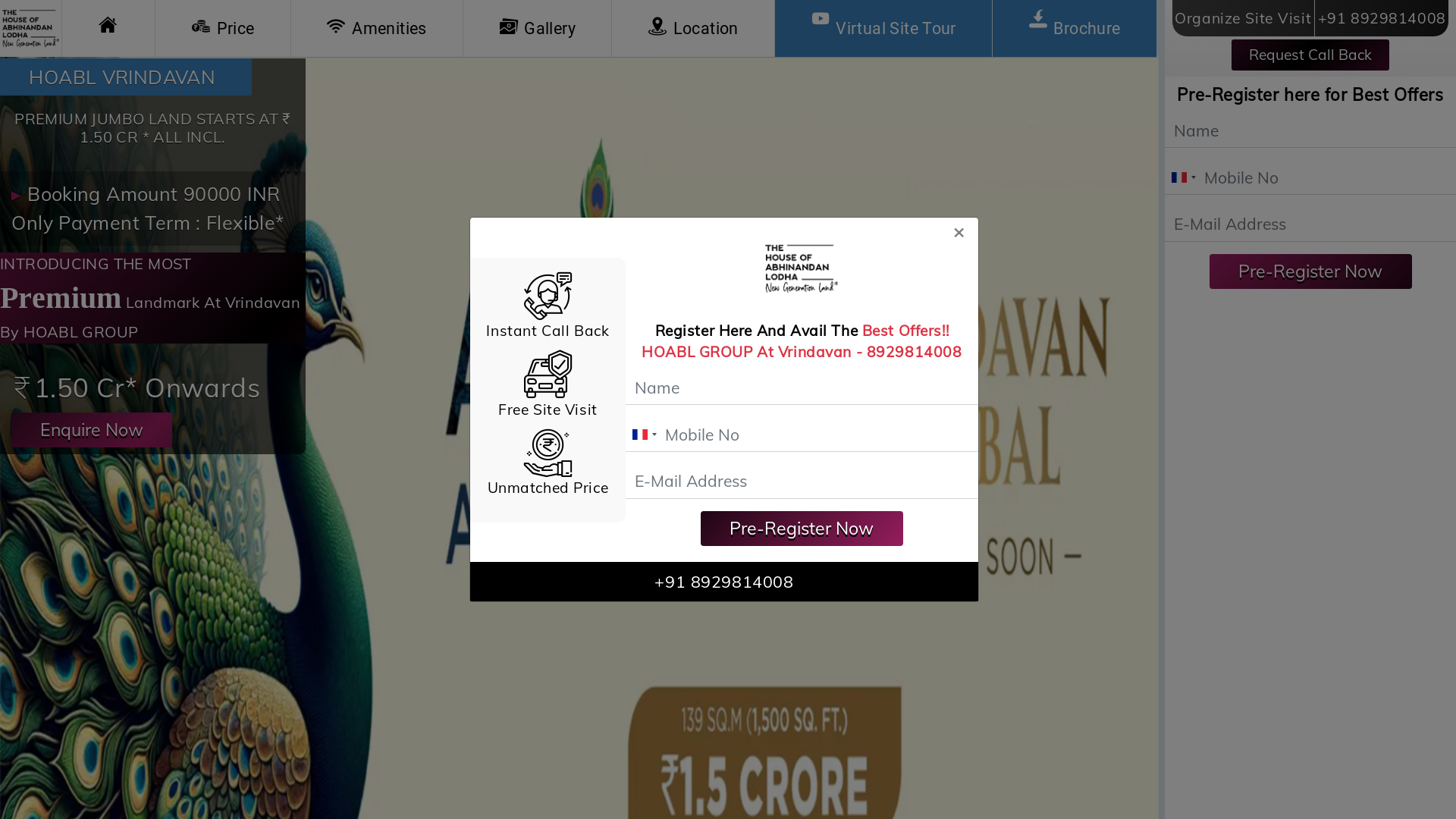 website screenshot of https://hoablgroups.in/