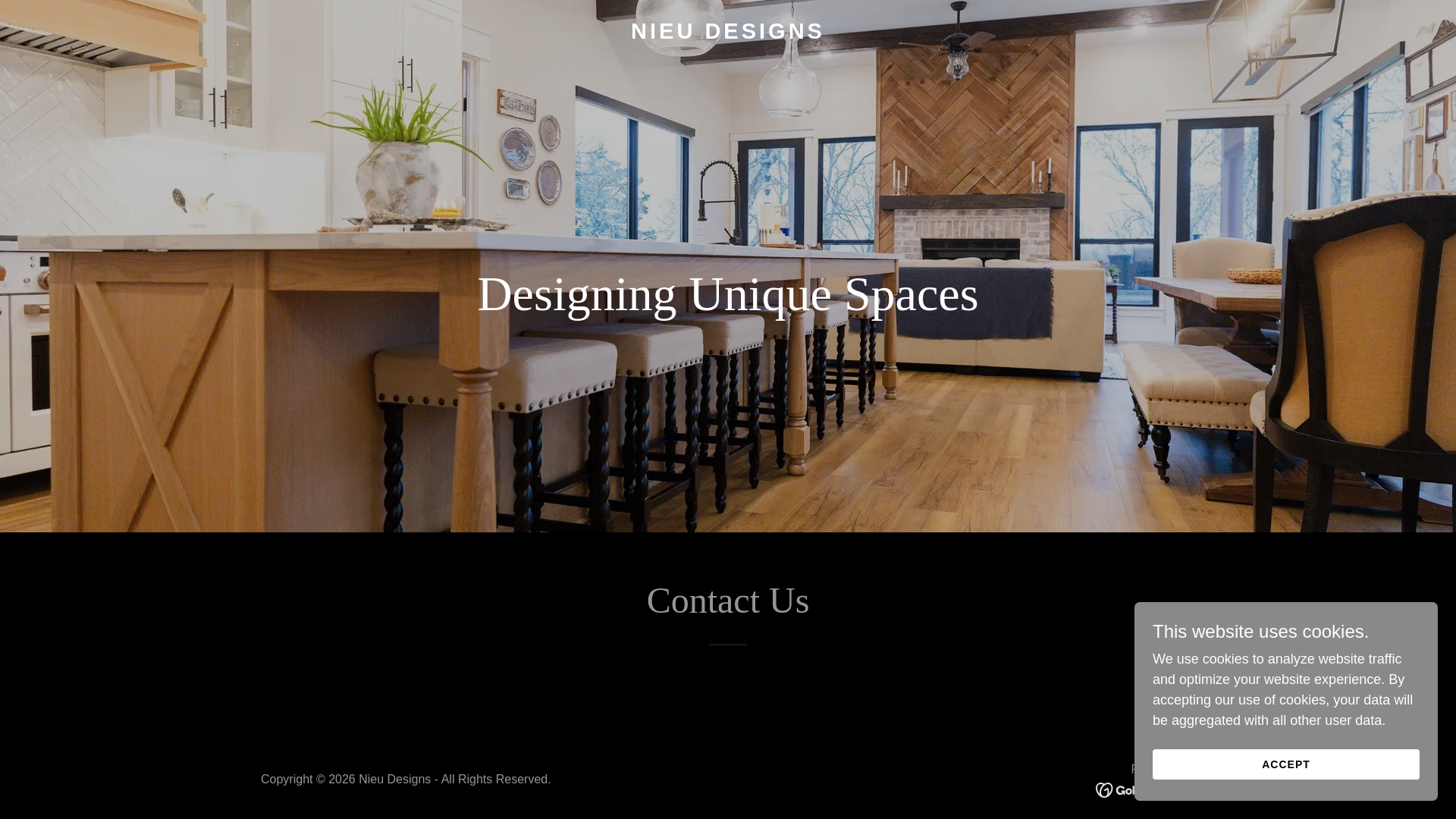 website screenshot of https://nieudesigns.co.za