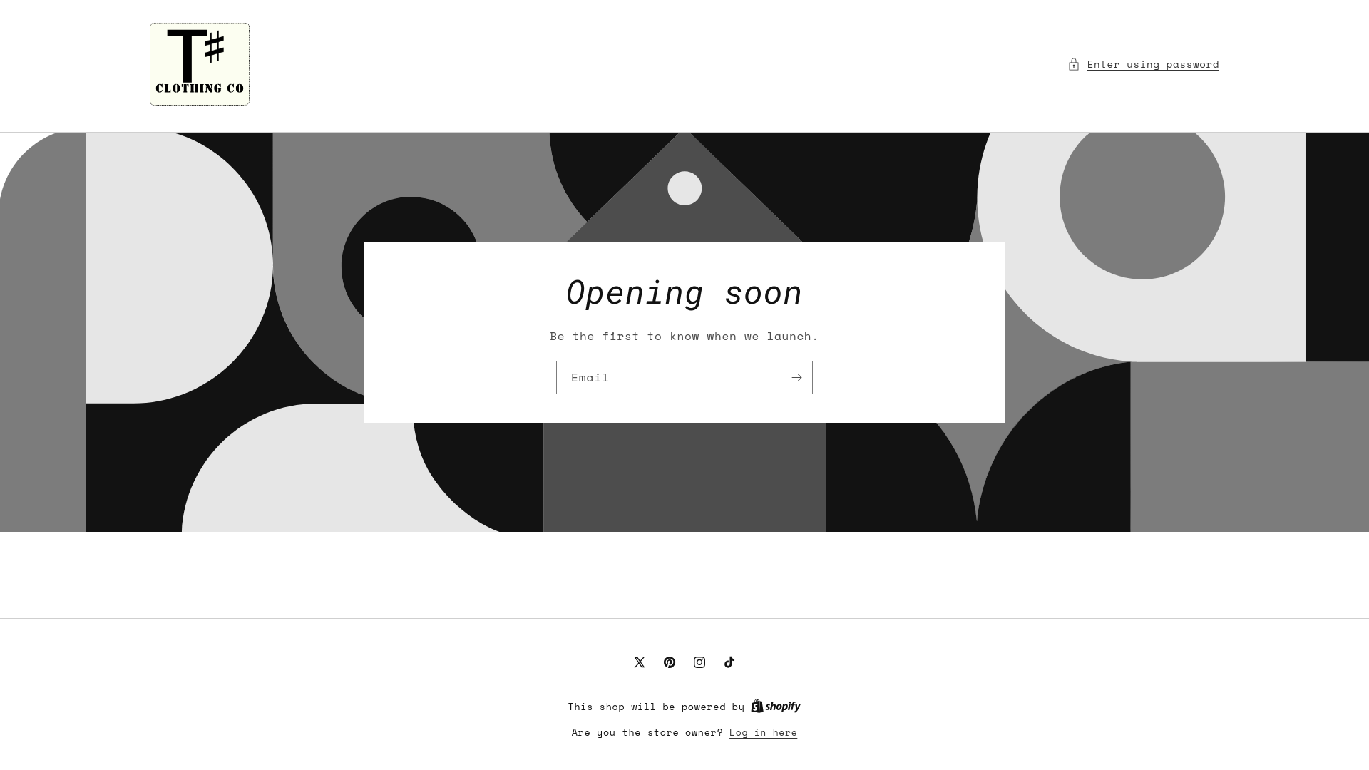 website screenshot of https://tsharpclothingco.com/