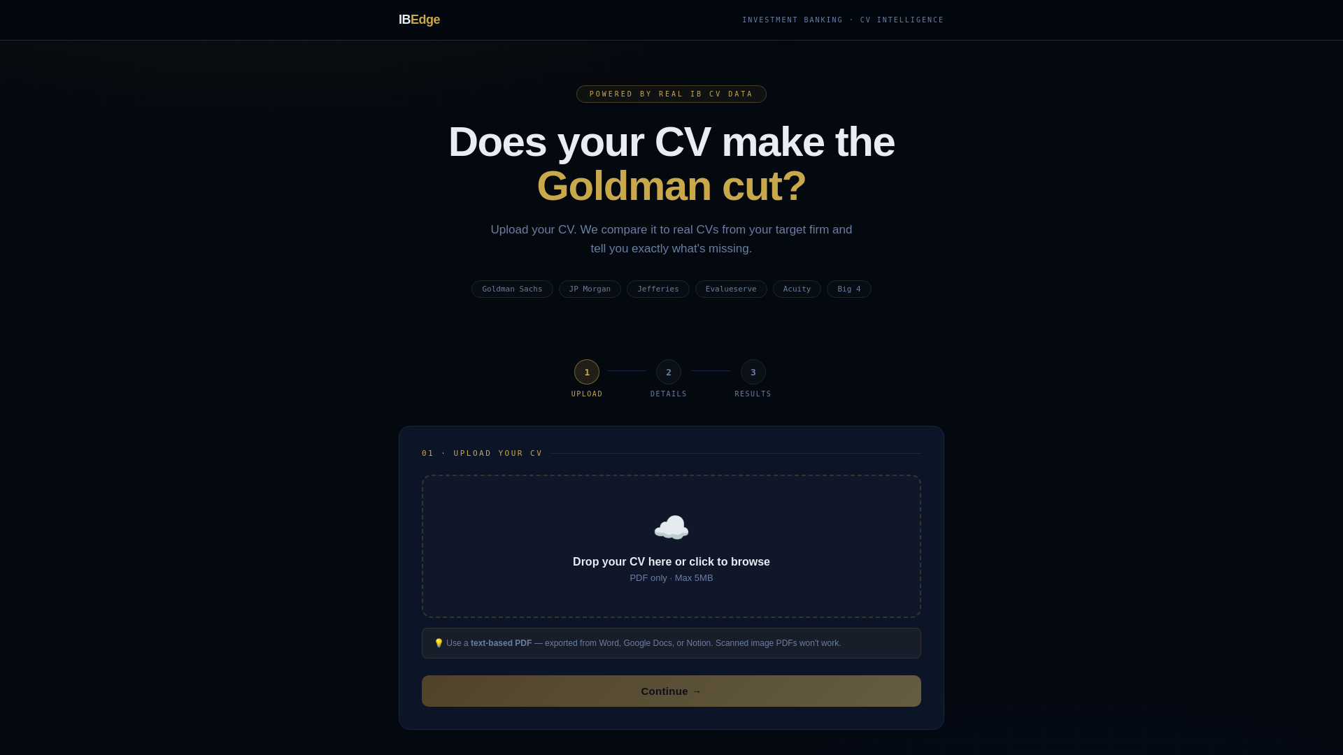 website screenshot of https://ib-career-edge.pages.dev/