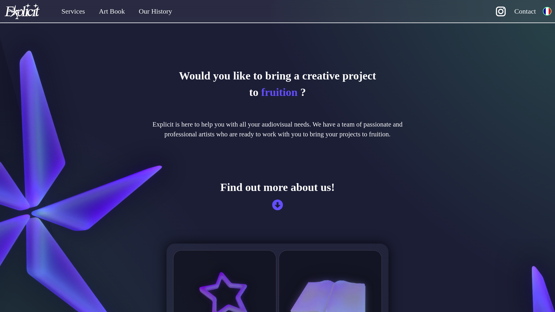 website screenshot of https://www.explicitcrea.com/