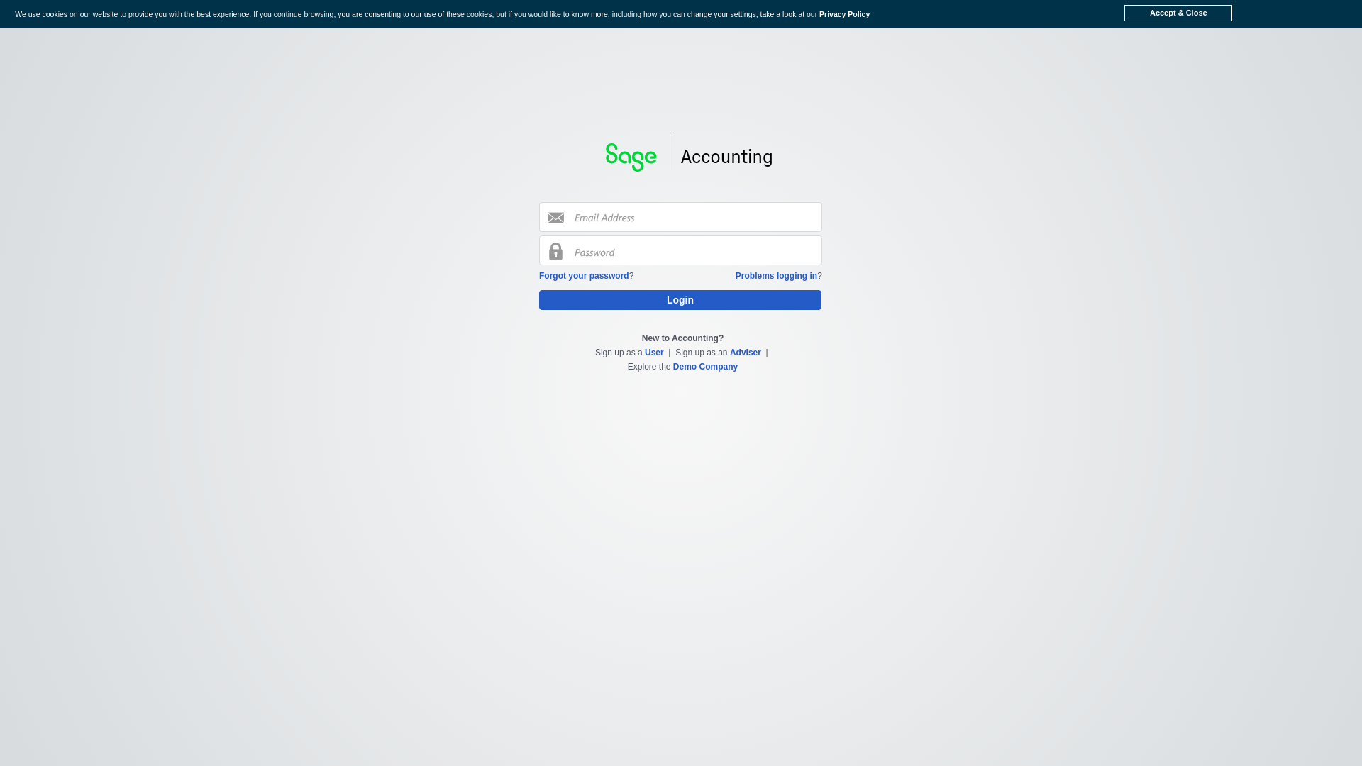 website screenshot of https://accounting.sageone.co.za