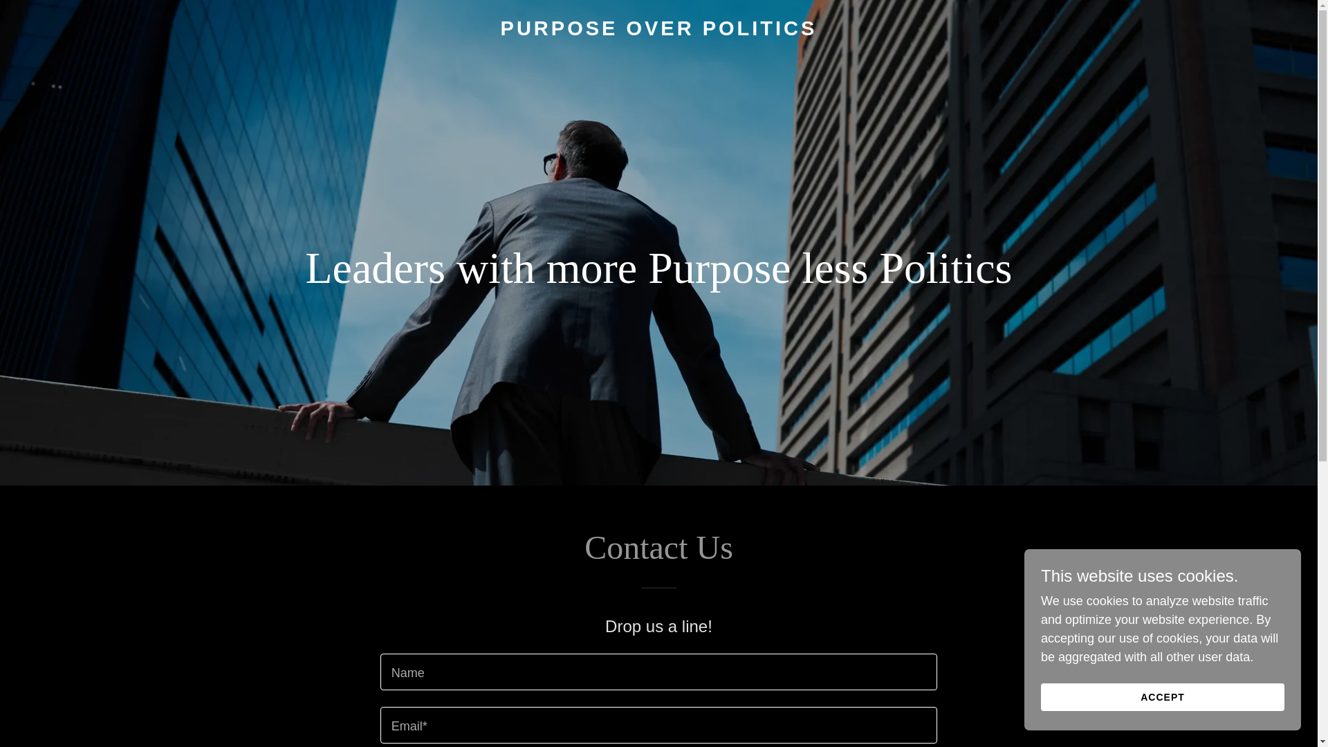 website screenshot of https://purposeoverpolitics.org/