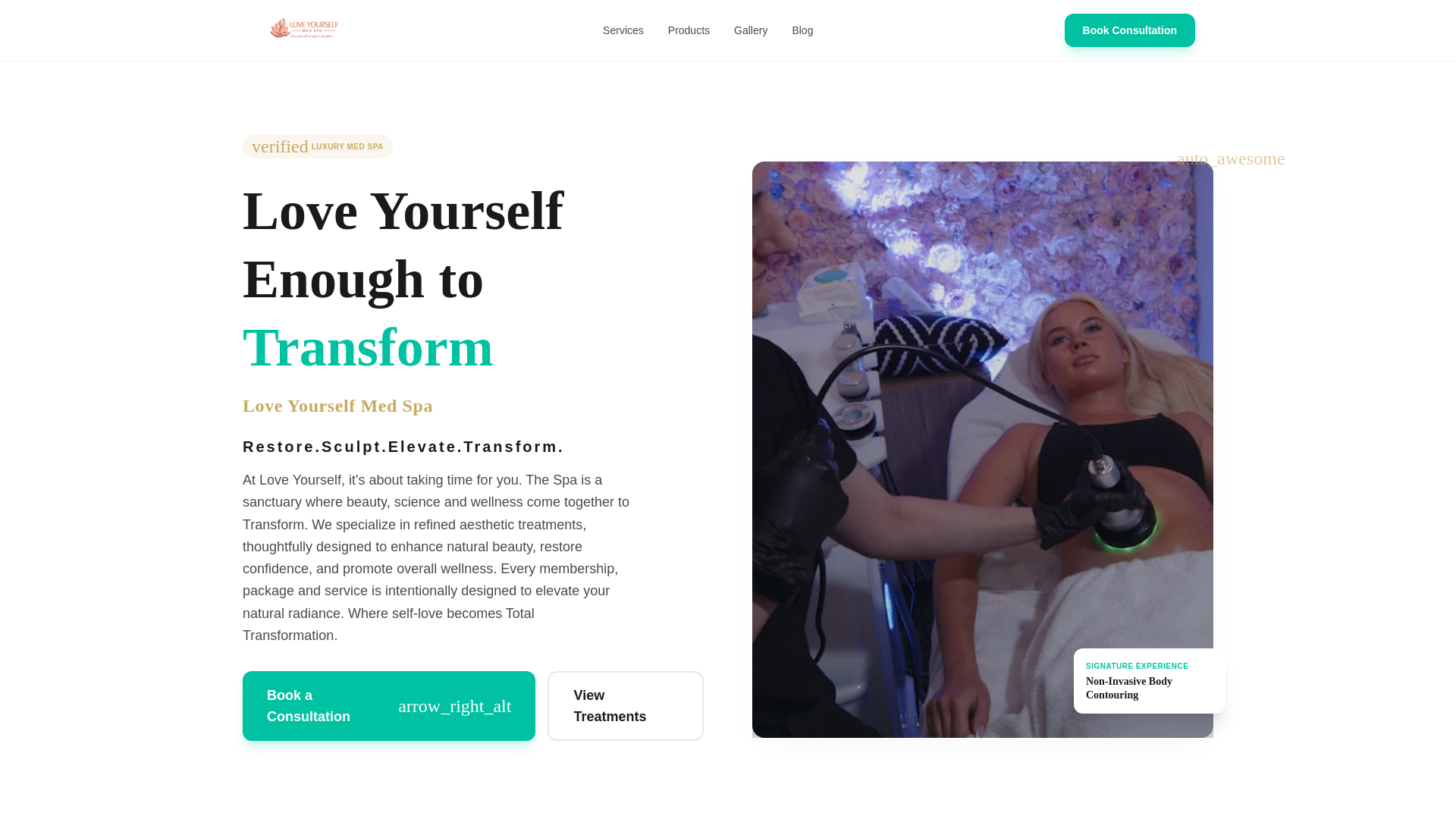 website screenshot of https://loveyourselfmedspastpete.com