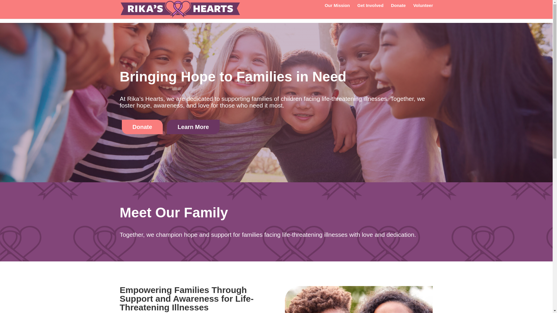 website screenshot of https://rikashearts.org/