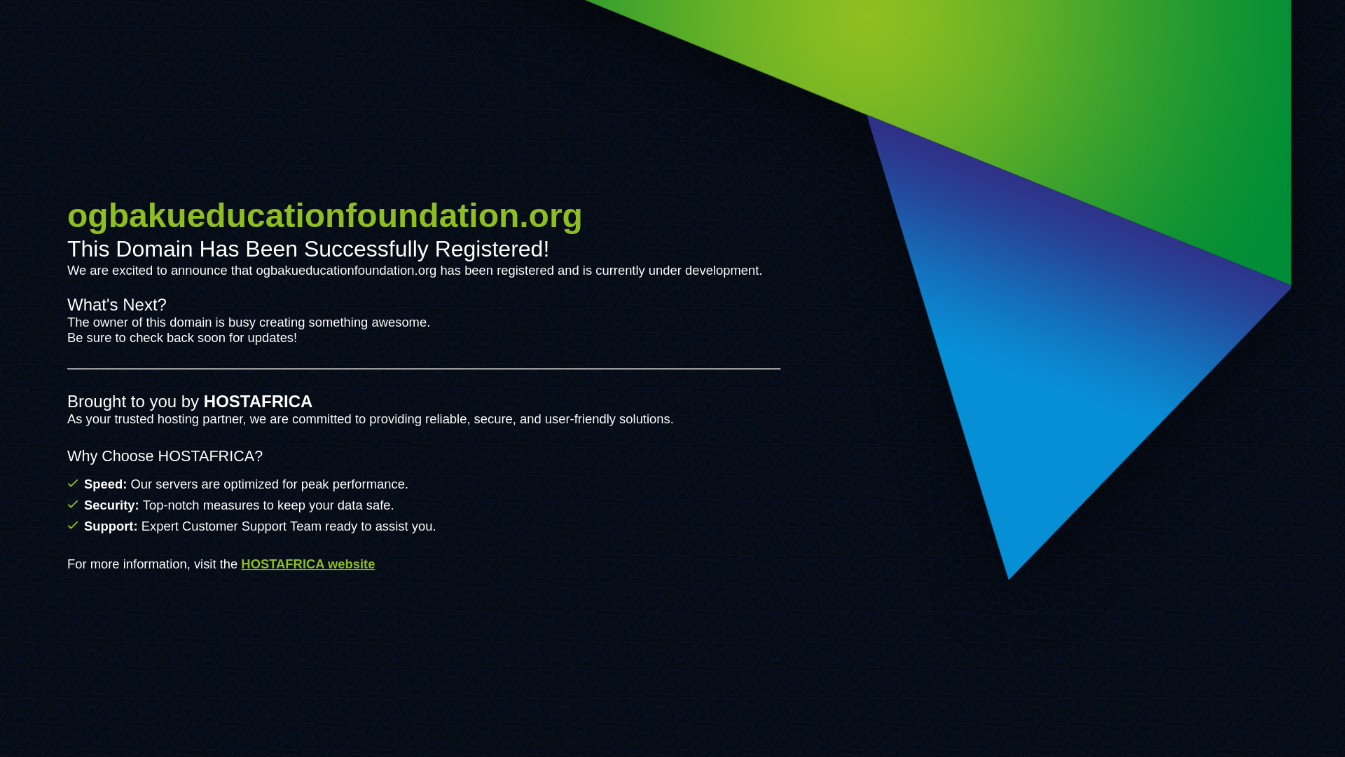 website screenshot of https://ogbakueducationfoundation.org/