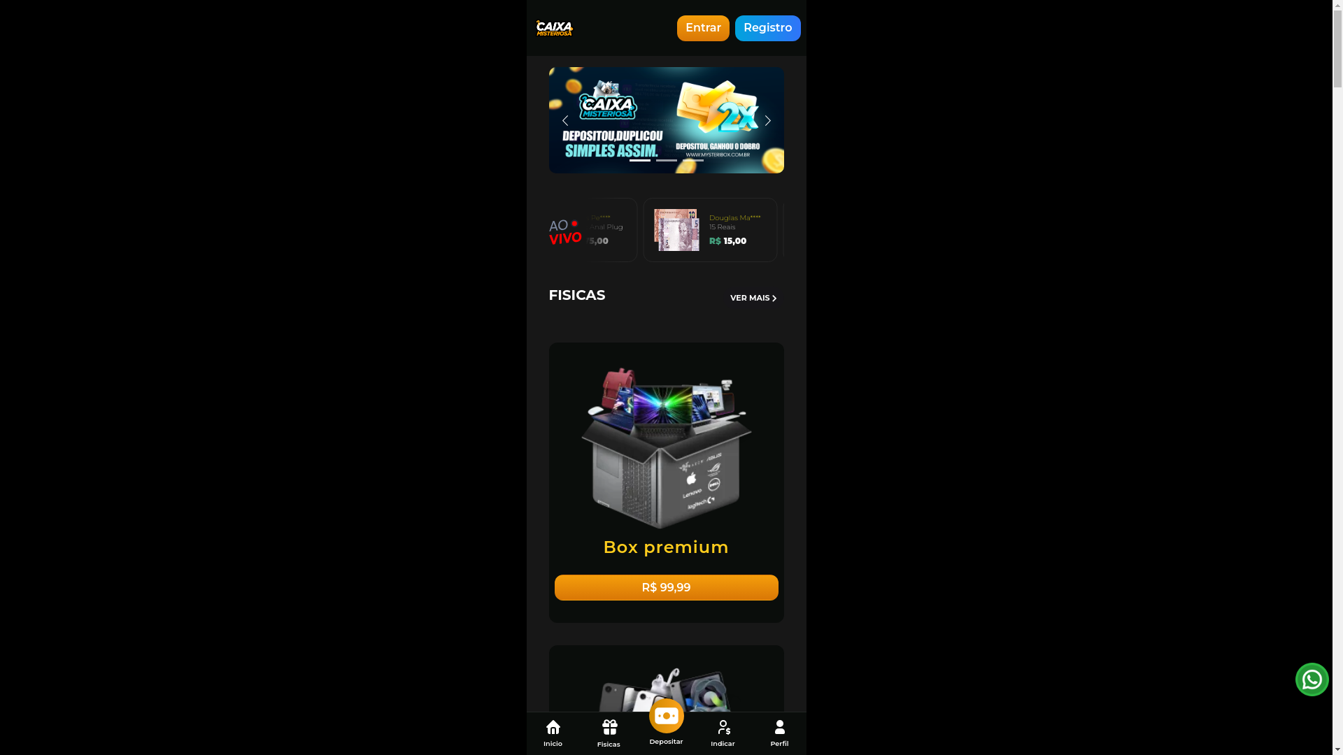 website screenshot of https://mysteribox.com.br/
