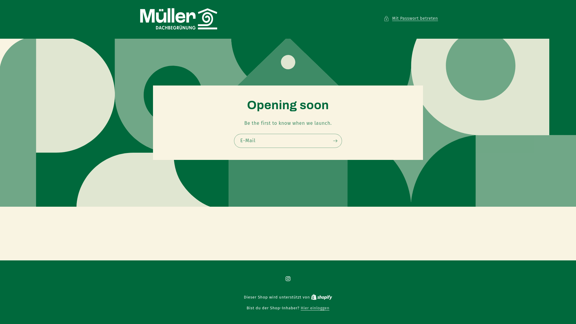 website screenshot of https://mueller-dachbegruenung.shop/