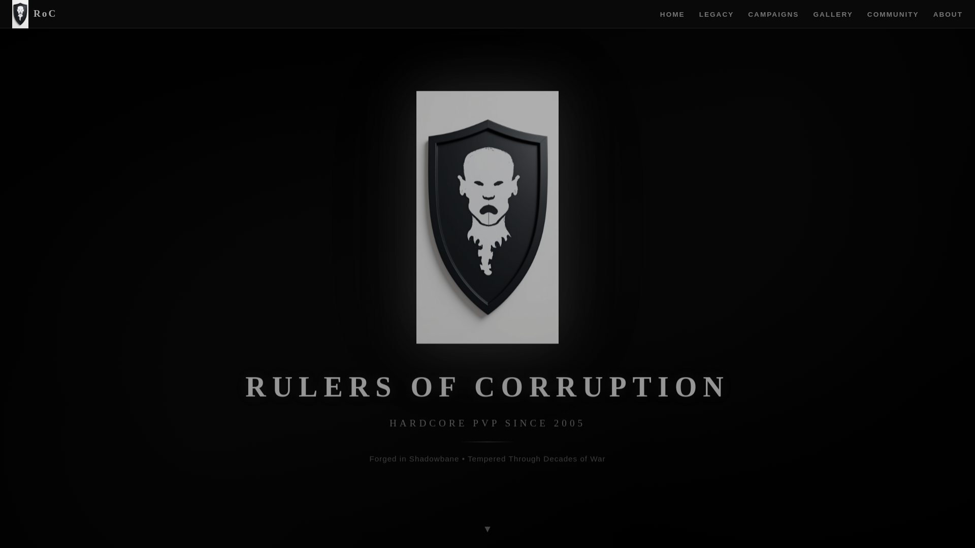 website screenshot of https://rulersofcorruption.com/