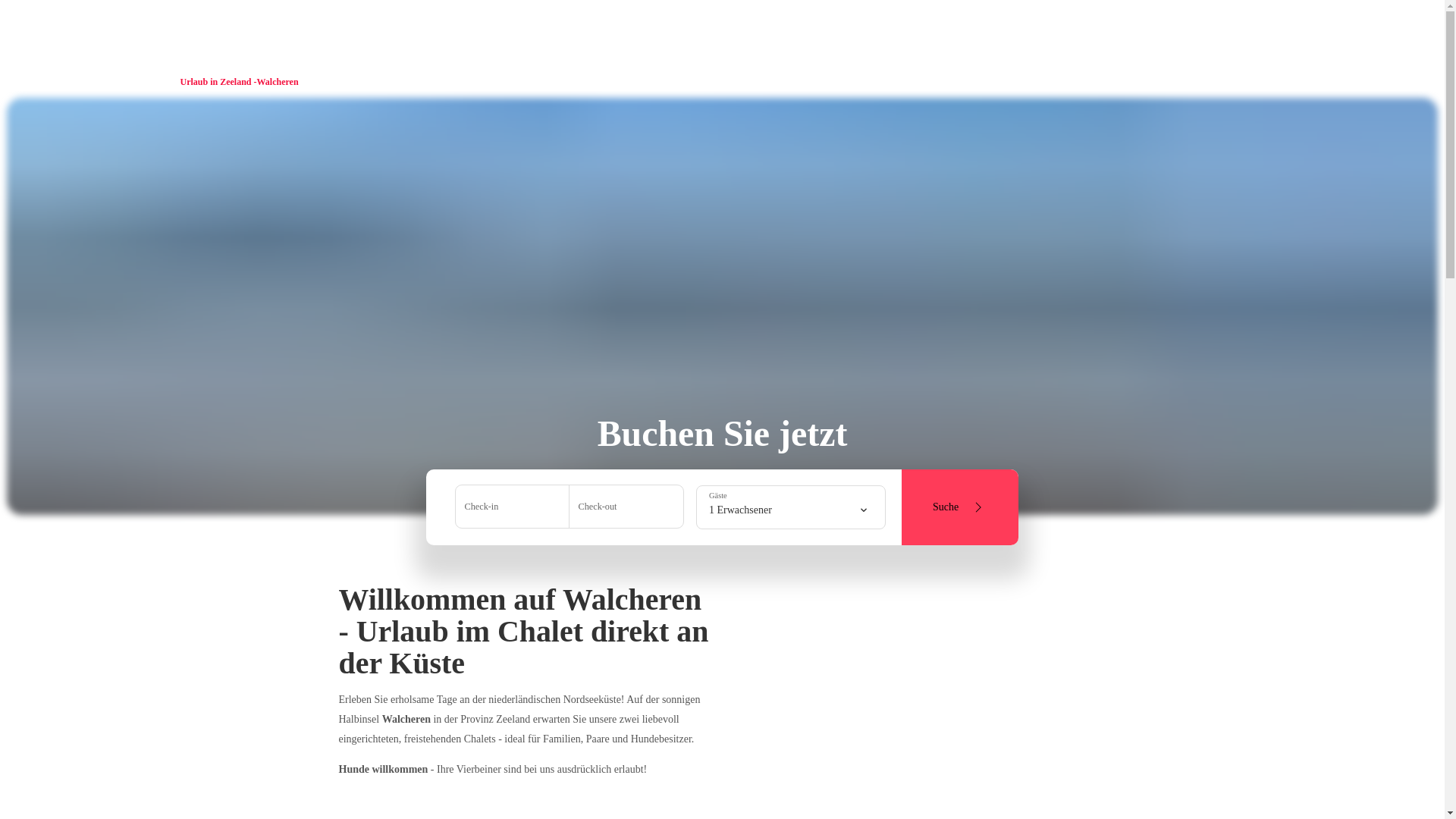 website screenshot of https://chaletina-zeeland.com/